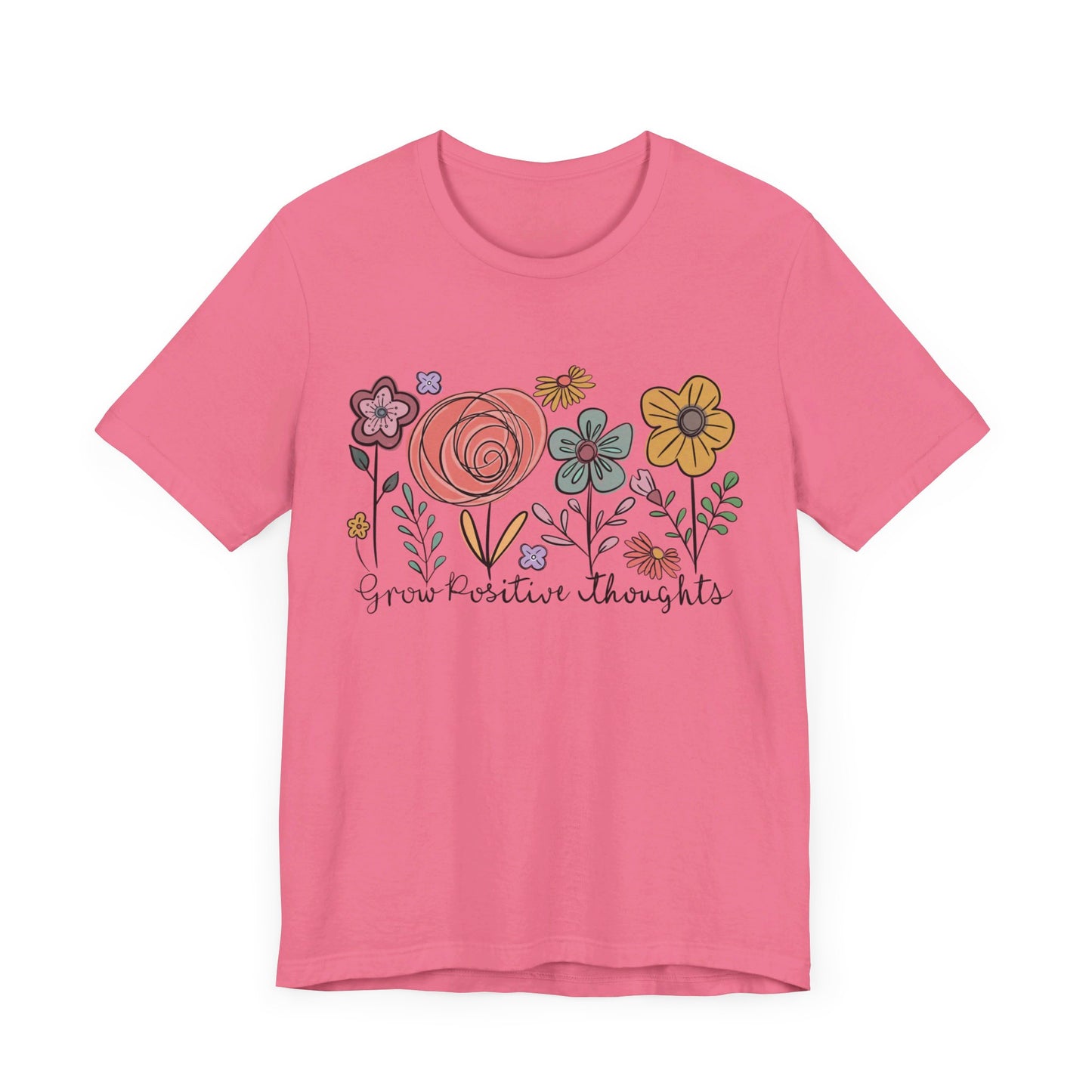 Grow Positive Thoughts Floral T-Shirt