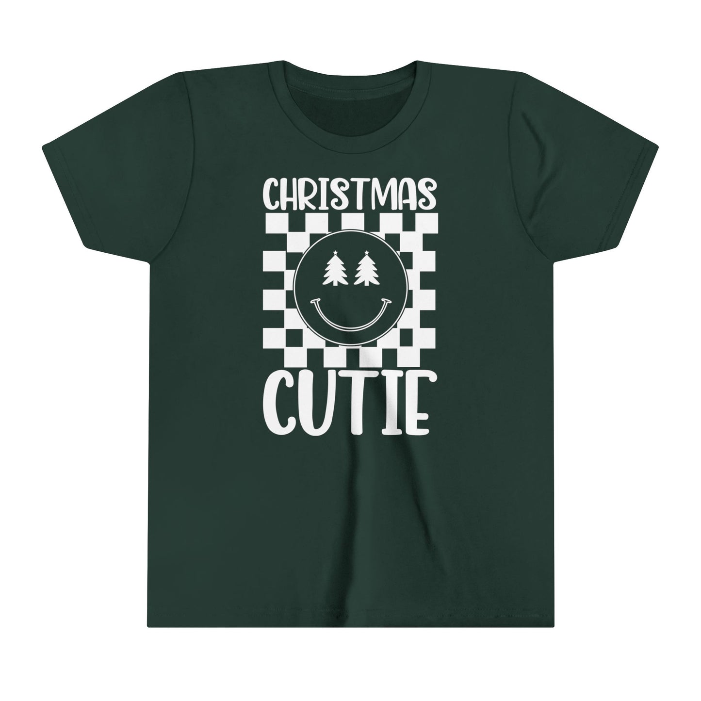 Christmas Cutie Youth Short Sleeve Tee/Retro Christmas Kids shirt