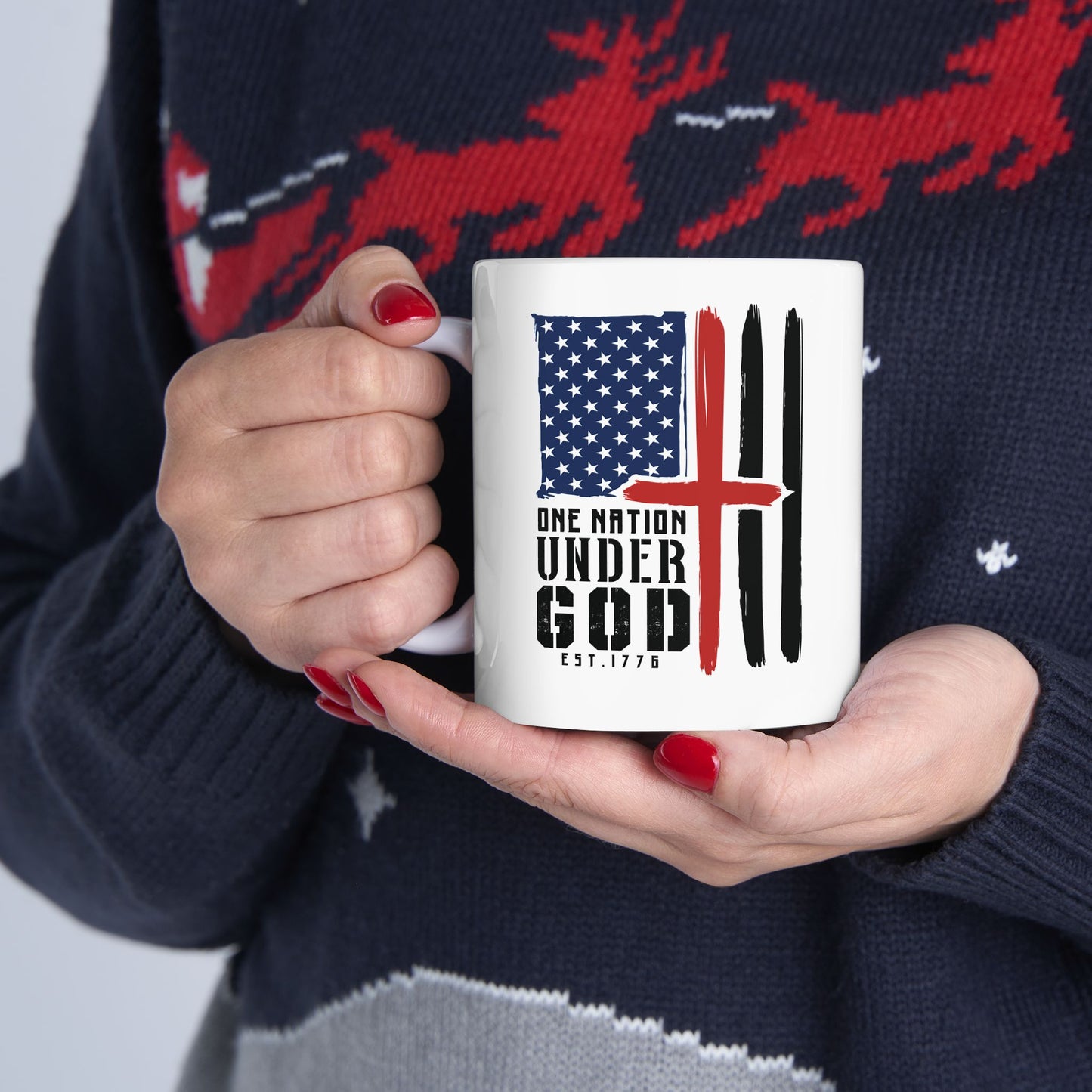 One Nation Under God Ceramic Mug, (11oz)
