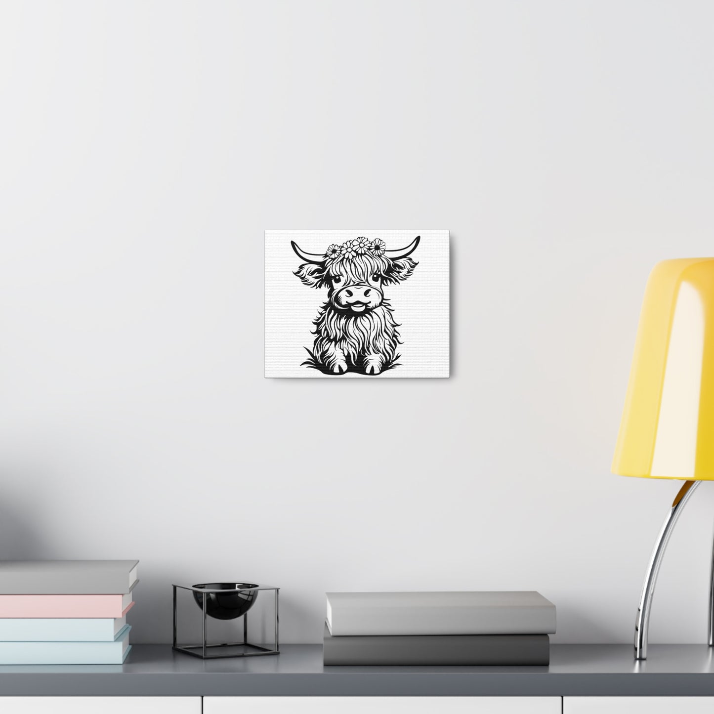 Baby Highland Cow Canvas