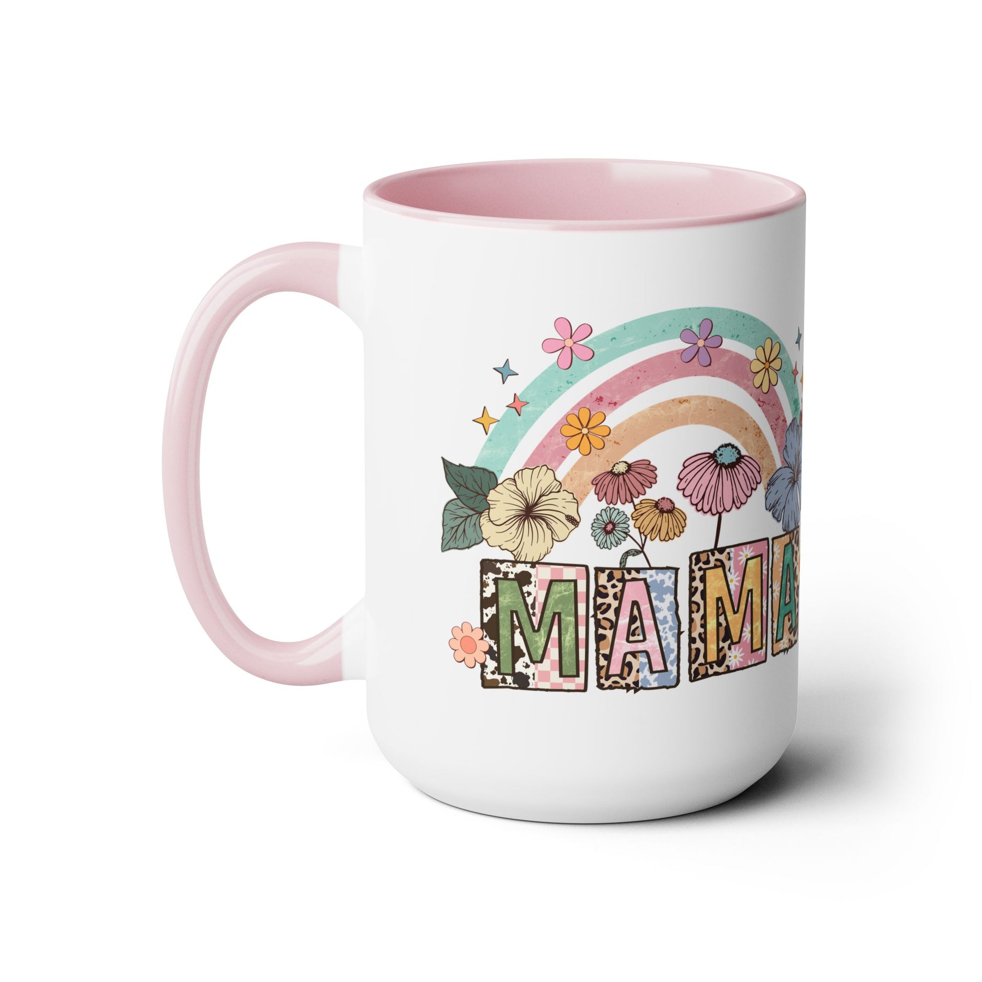 Mama Large Two-Tone Coffee Mugs, 15oz
