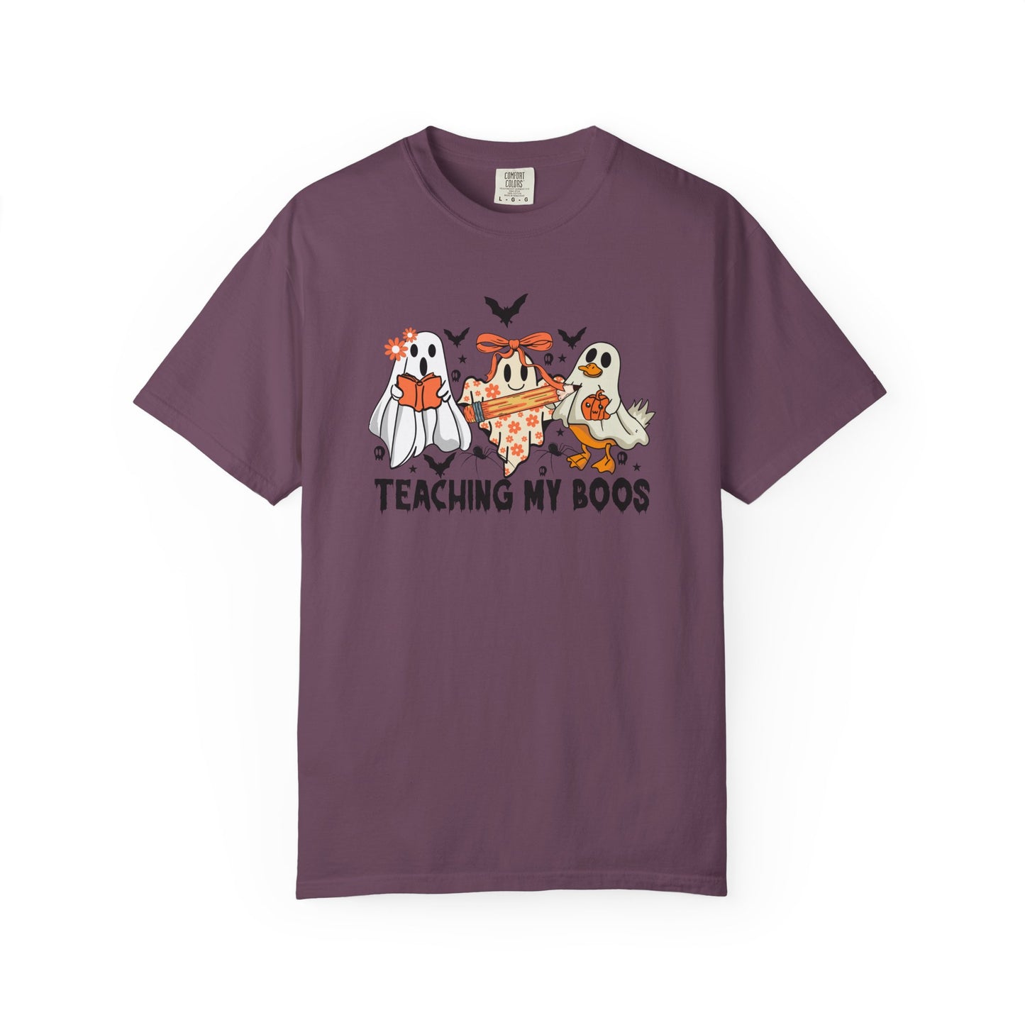 Ghostly Teaching T-Shirt, Halloween Gift, Spooky Tee, Fun Family Shirt, Unisex Cotton Top - Haunted Teacher Apparel
