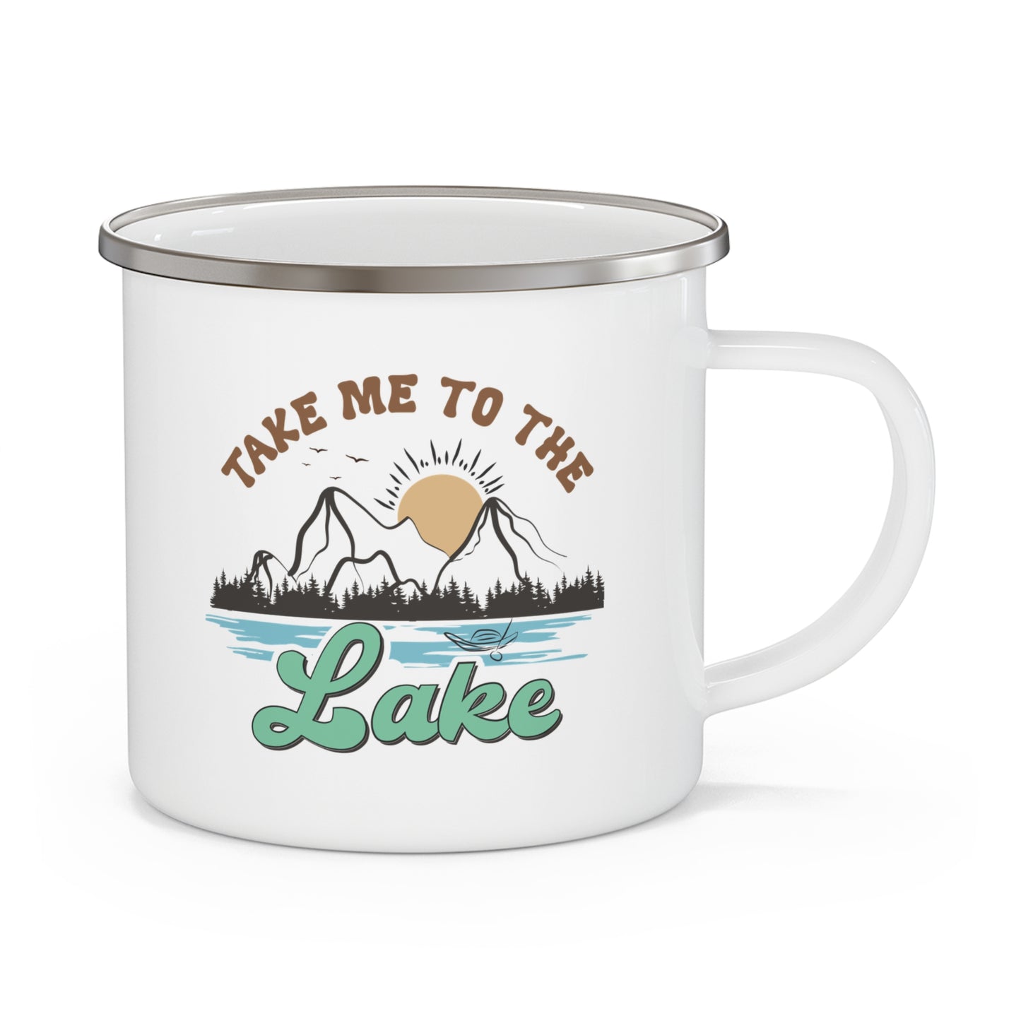 Take me to the Lake Enamel Camping Mug