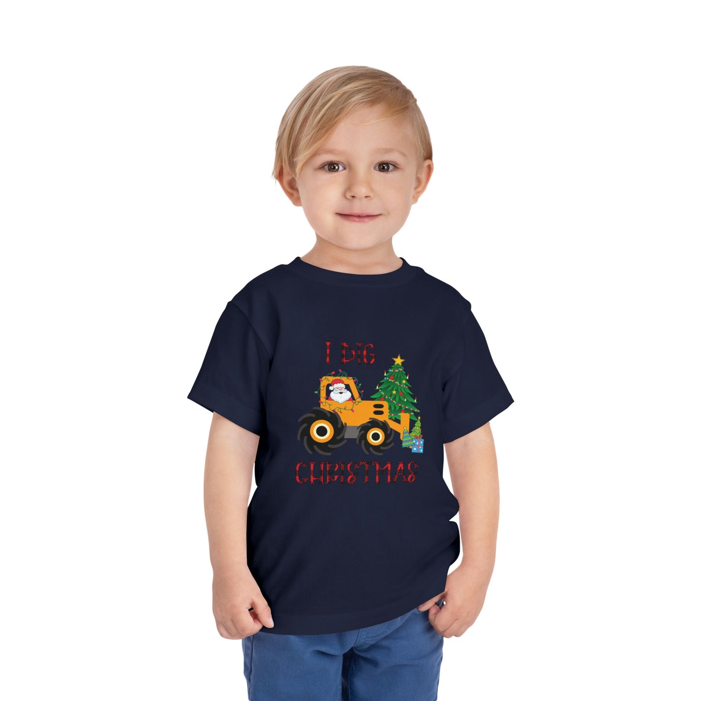 I Dig Christmas Toddler Short Sleeve Tee/Christmas Toddler Tee