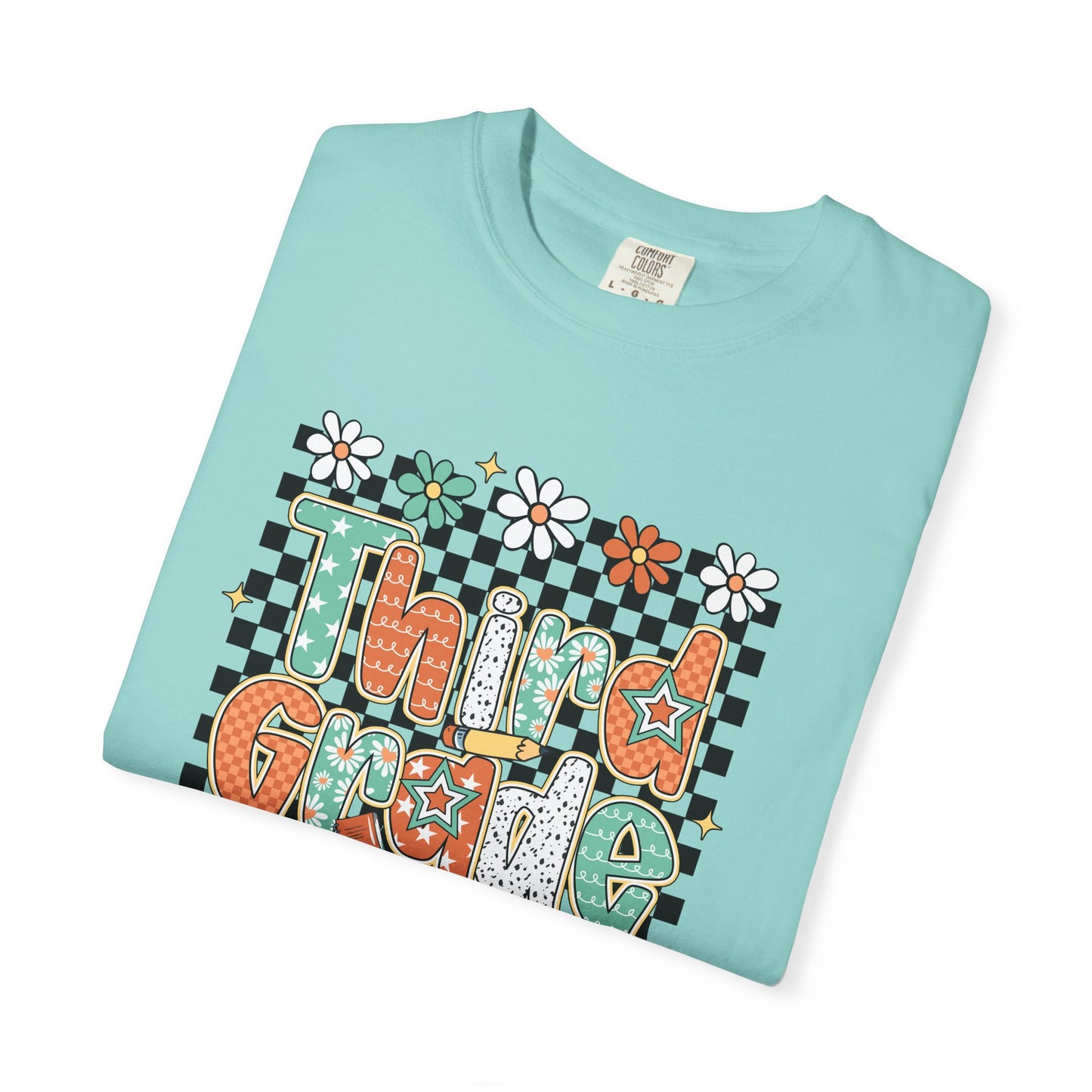 Retro Third Grade Unisex Garment-Dyed T-shirt, Back to School Shirt, Teacher Tee