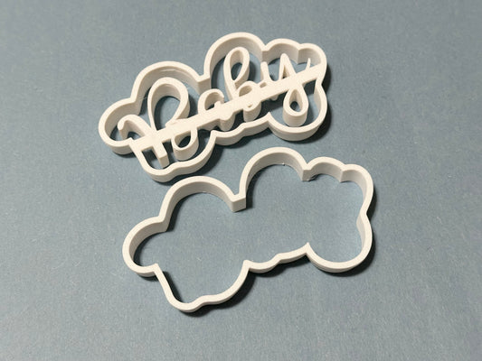 Baby cookie cutter with stamp