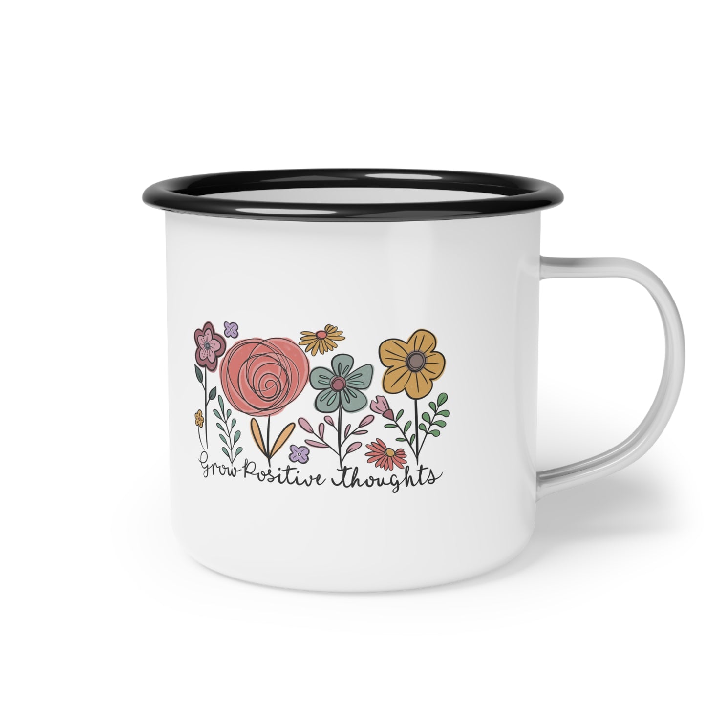 Grow Positive Thoughts Camp Coffee Cup