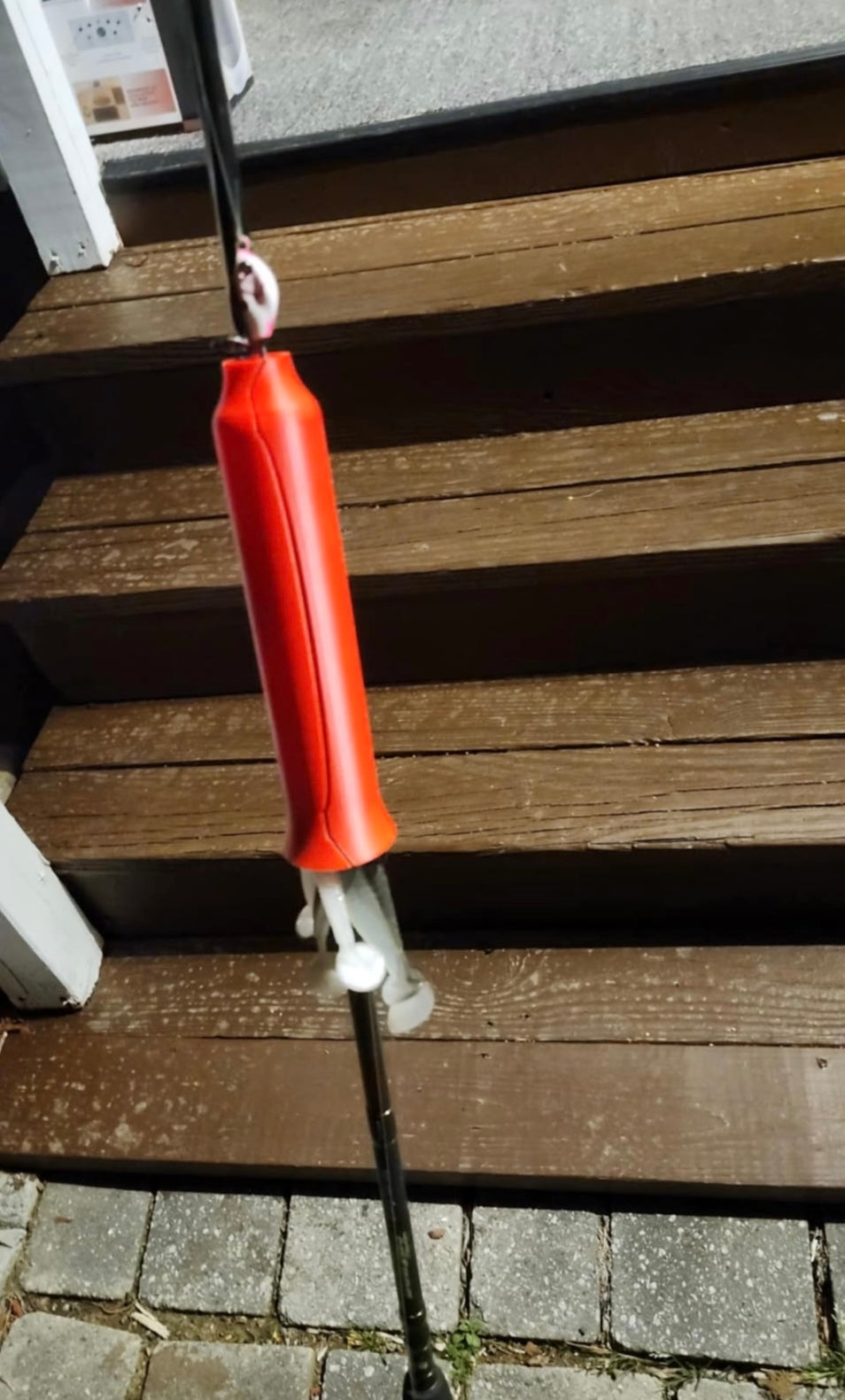 Fishing Rod Cover for Alabama Umbrella Rig, Red Protective Holder with hook