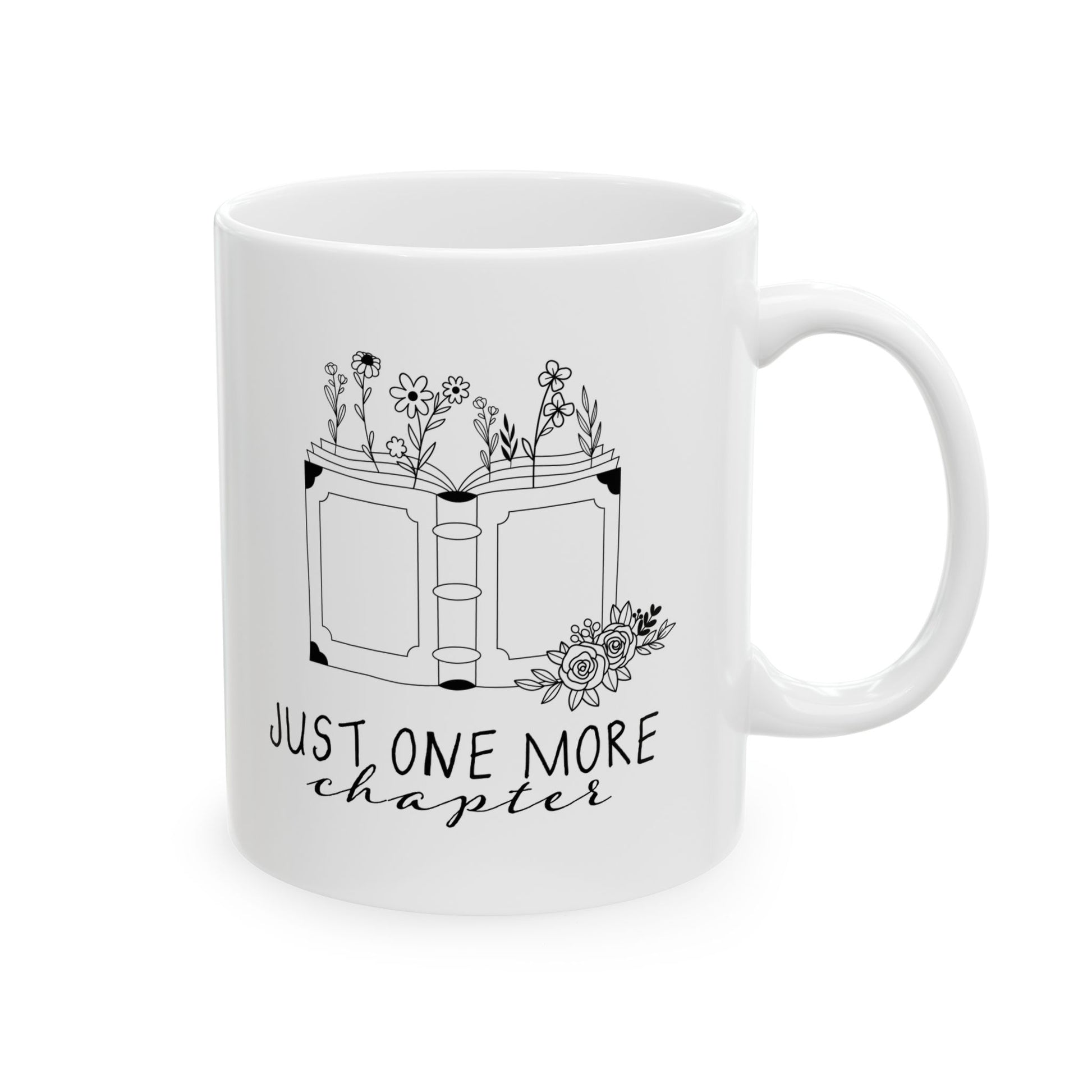 Just One More Chapter Reading Ceramic Coffee Mug, 11oz