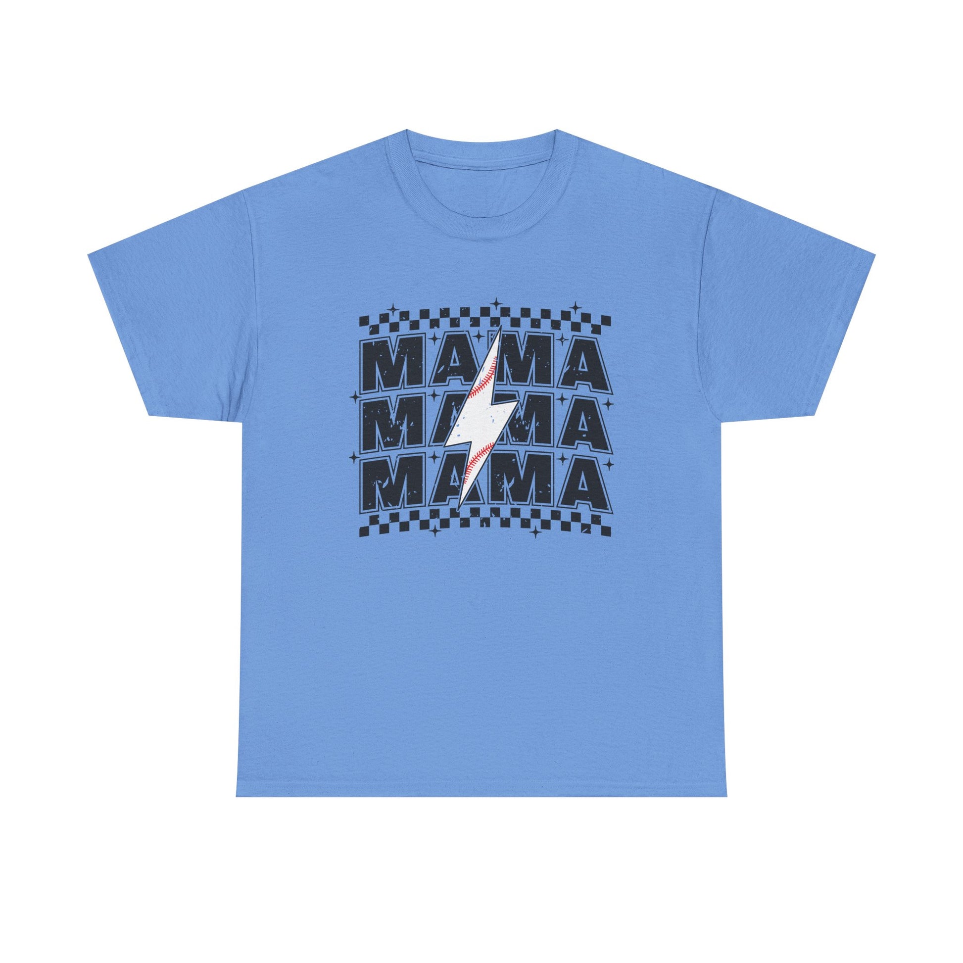 Mama Baseball Tee, Mama lightening bolt baseball t-shirt