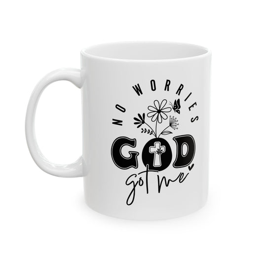 God Got Me Ceramic Coffee Mug, 11oz