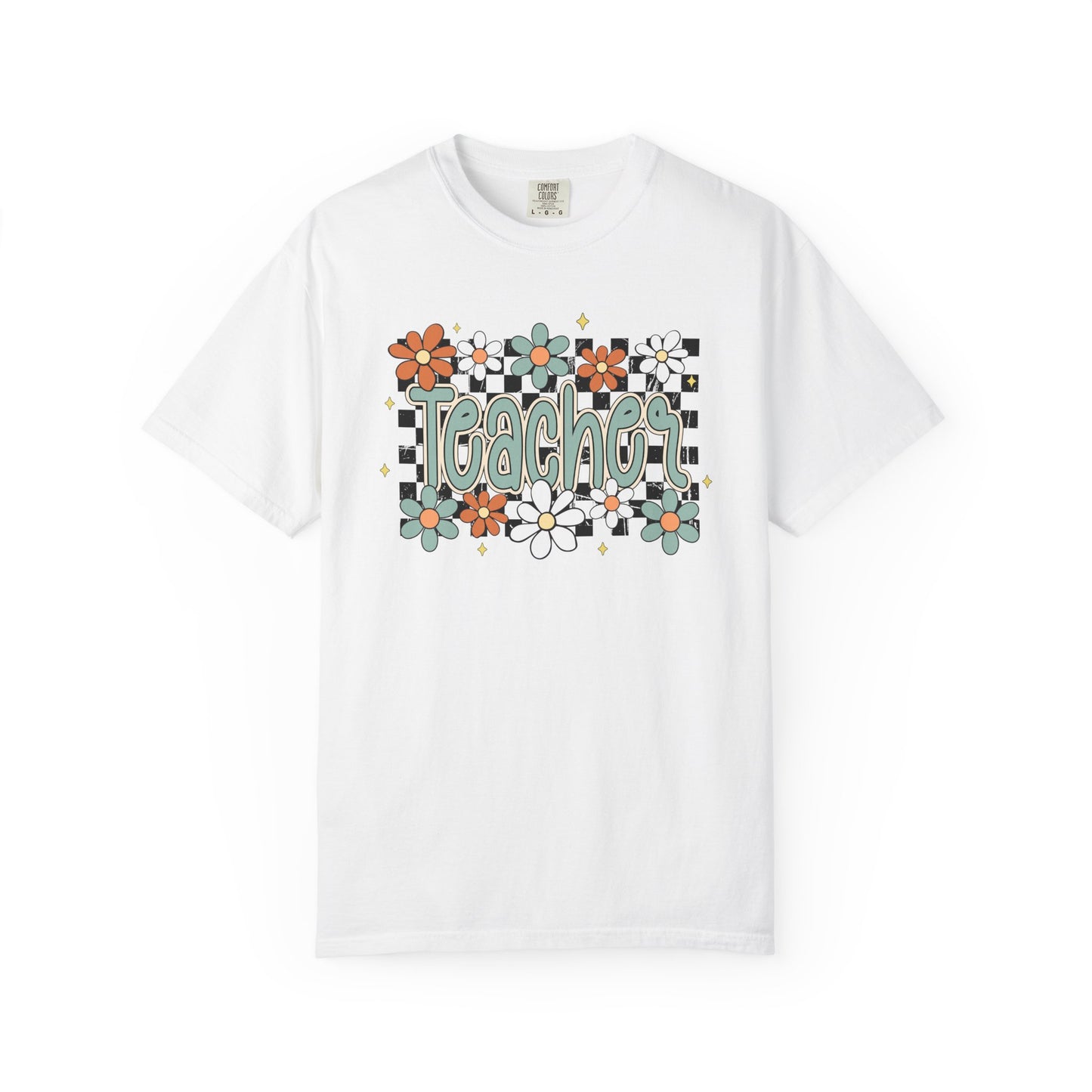 Retro Teacher Floral T-shirt, Vintage Botanical Tee, Teacher Appreciation Gift, Flower Print Shirt