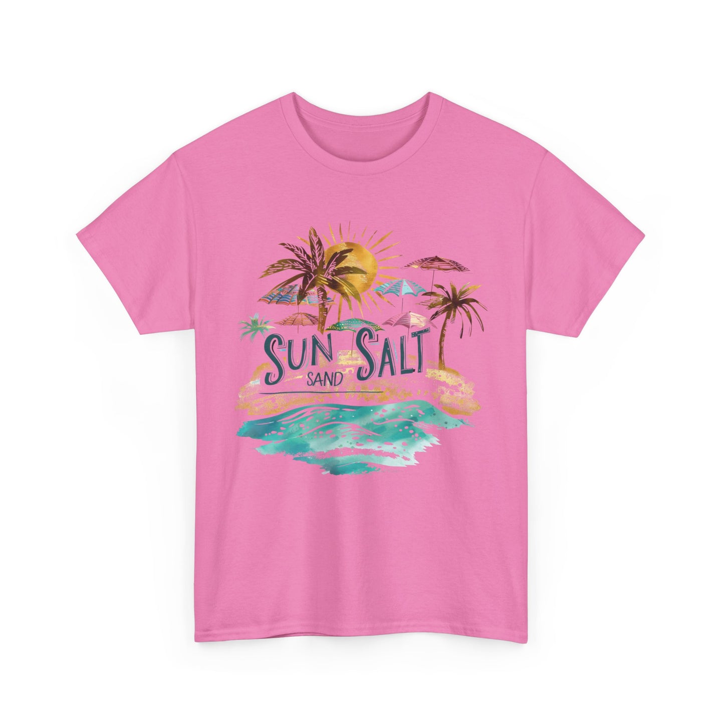 Sun, Salt & Sand Unisex Heavy Cotton Tee - Beach Lovers Shirt, Vacation T-Shirt, Summer Style