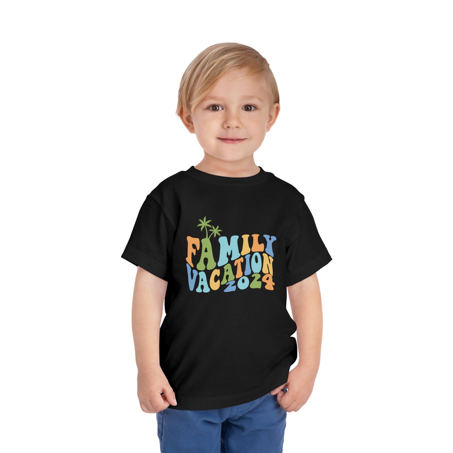 Family Vacation 2024 Matching Toddler Short Sleeve Tee