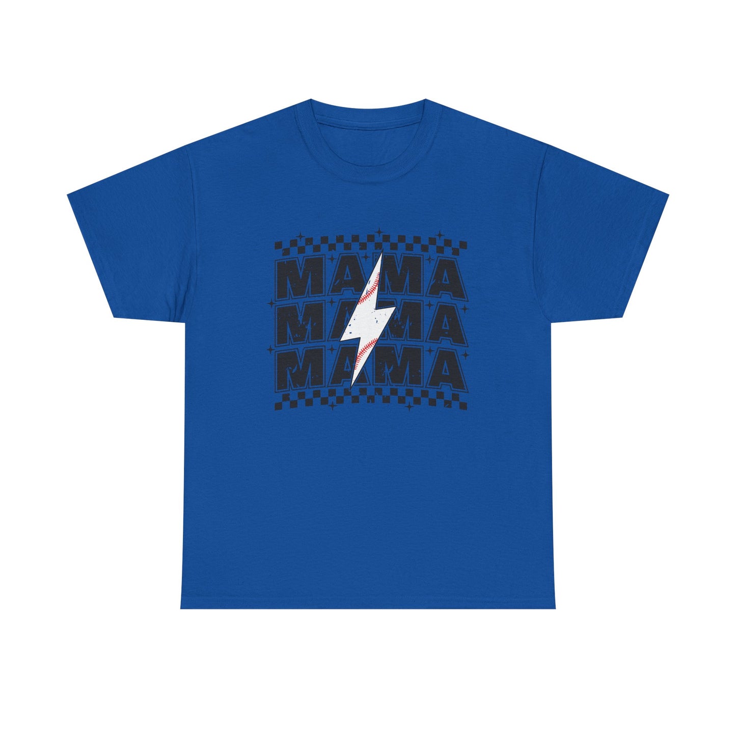 Mama Baseball Tee, Mama lightening bolt baseball t-shirt