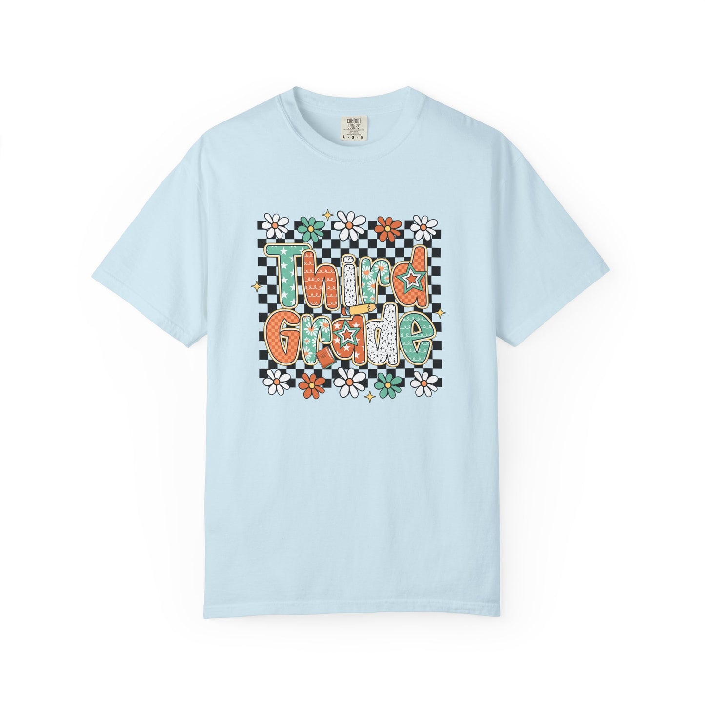 Retro Third Grade Unisex Garment-Dyed T-shirt, Back to School Shirt, Teacher Tee
