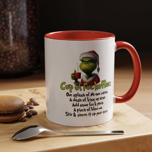 Grinch Theme Coffee Ceramic Mug, (11oz)/ Funny Grinch coffee mug