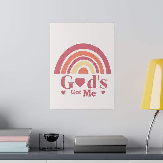 Children's Wall Art Matte Canvas/God's Got Me