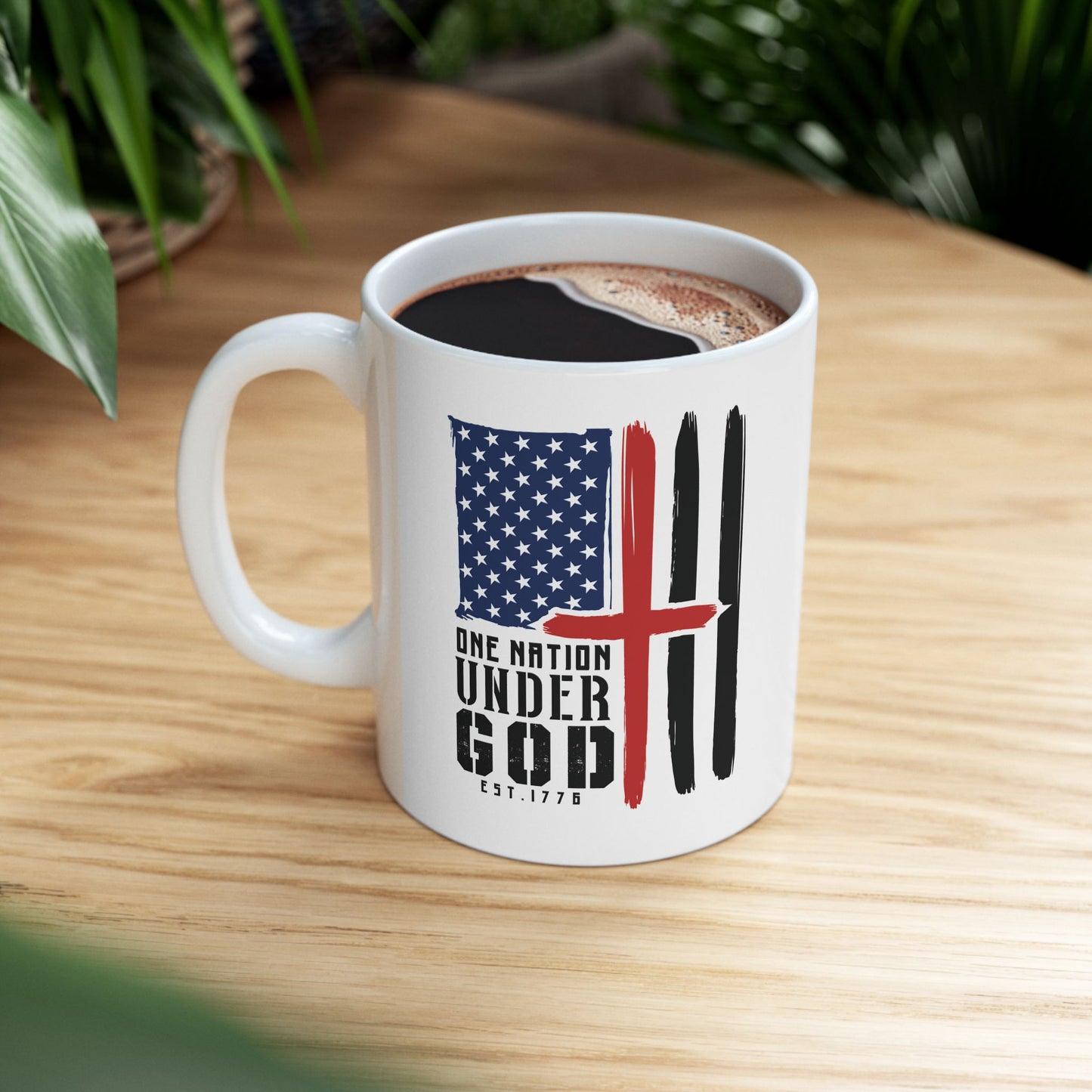 One Nation Under God Ceramic Mug, (11oz)
