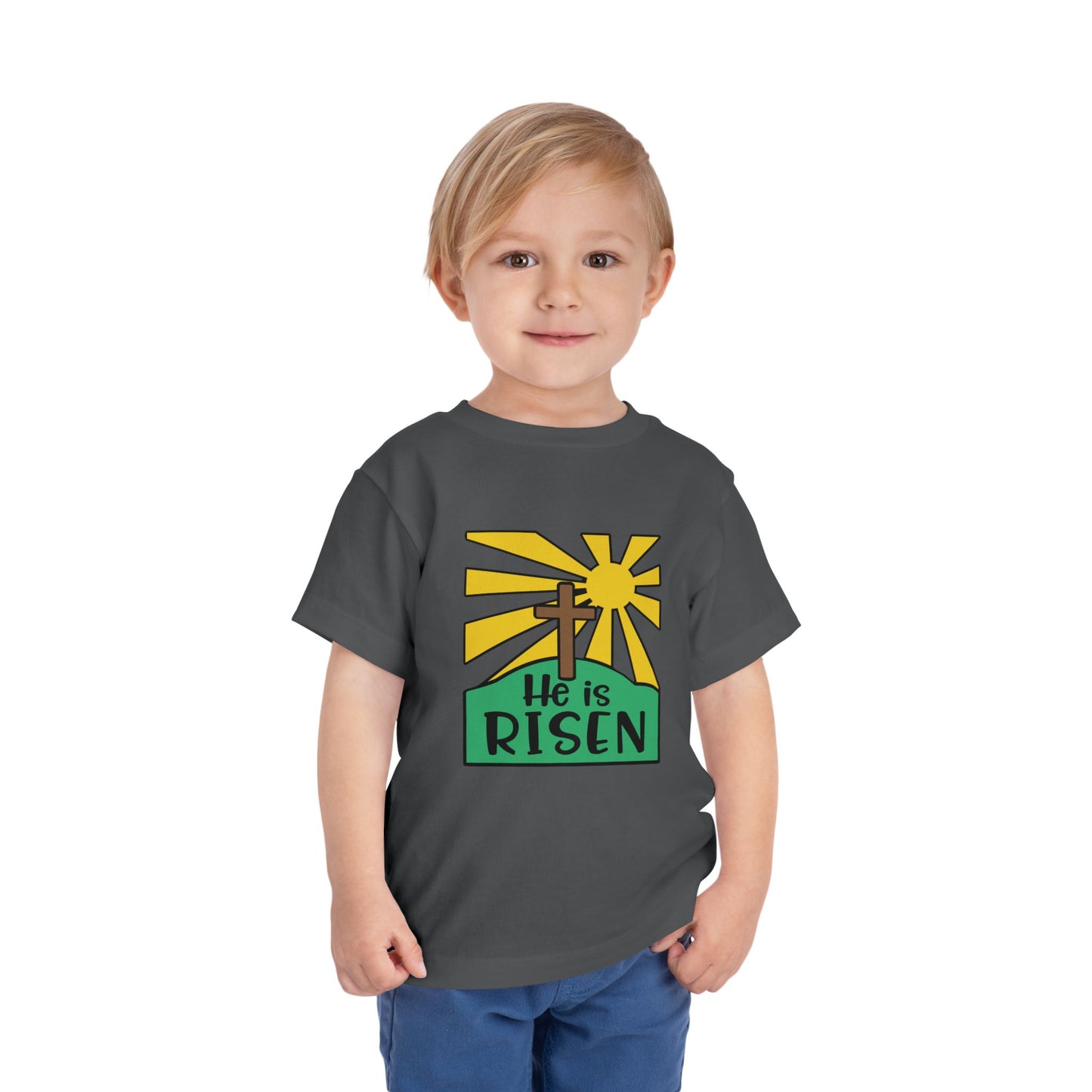 He is Risen Toddler Short Sleeve Tee