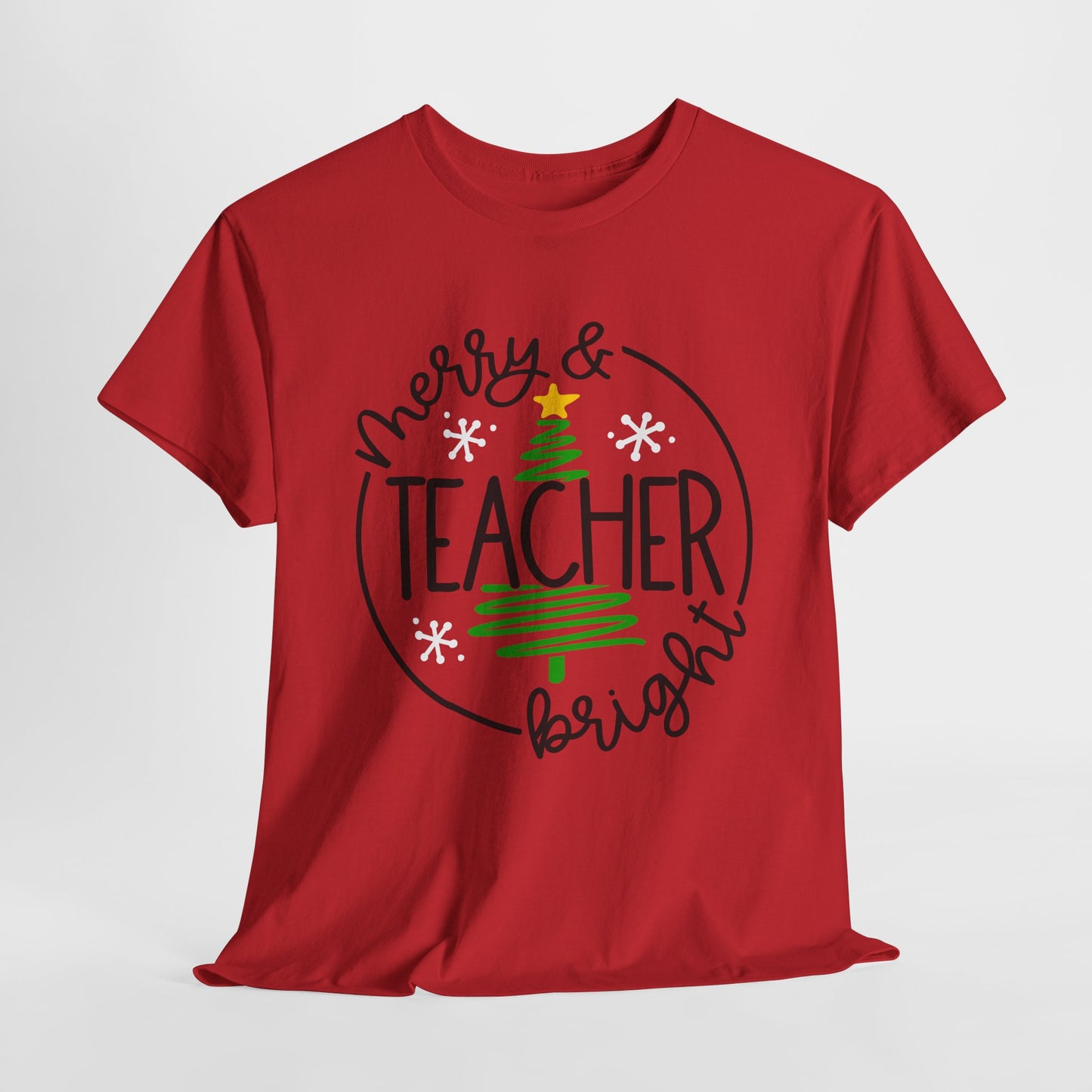 Teacher Christmas Unisex Heavy Cotton Tee/Teacher Holiday Shirt