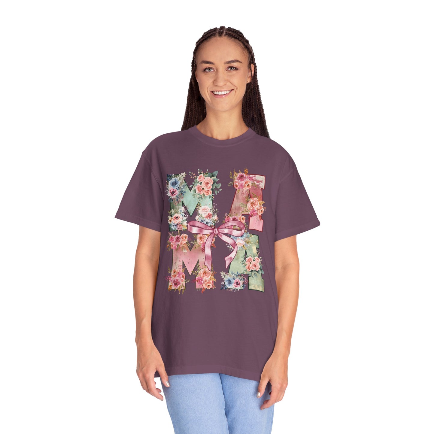 Floral Mama T-shirt, Perfect Gift for Mother's Day, Casual Wear