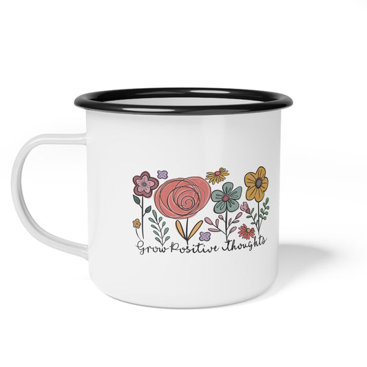Grow Positive Thoughts Camp Coffee Cup