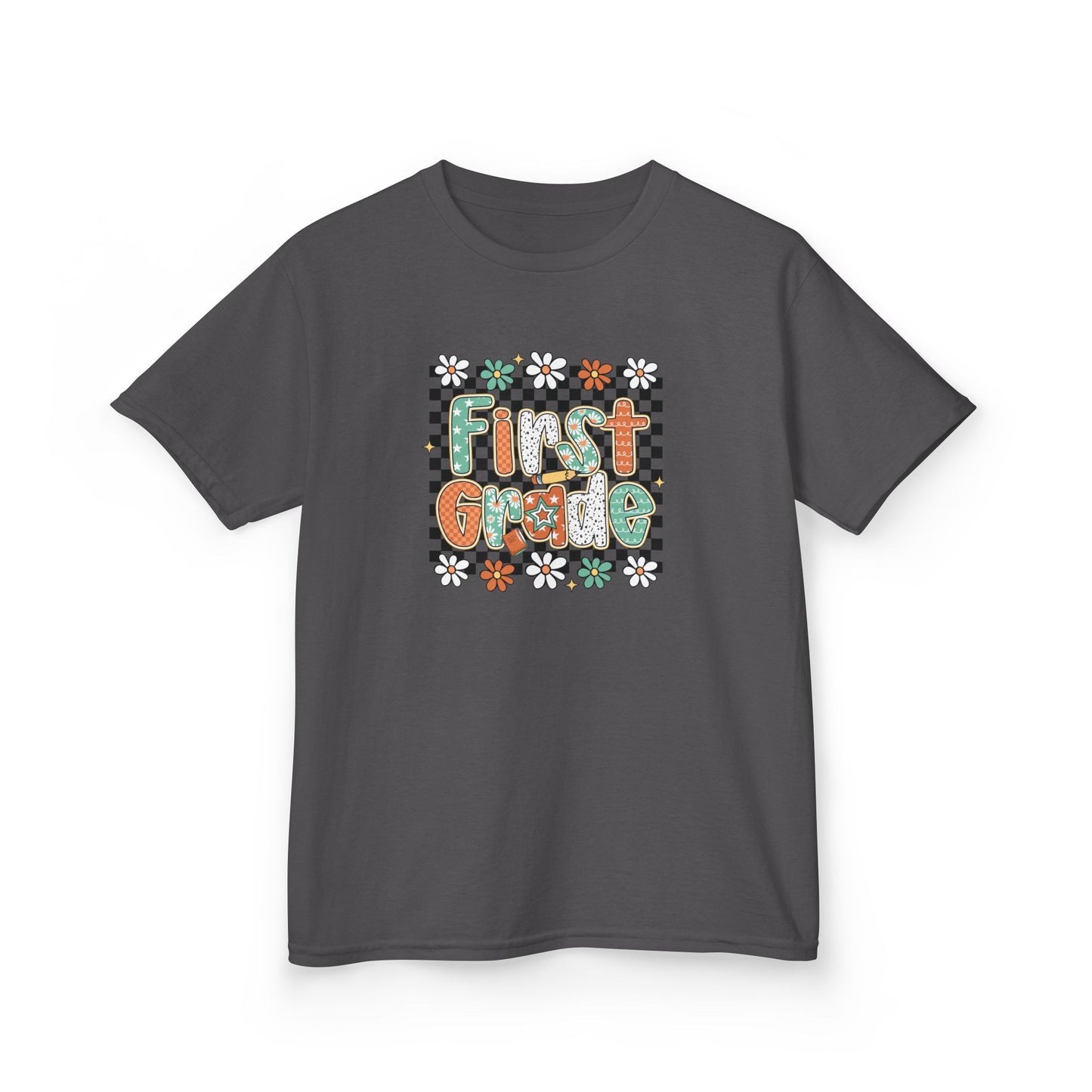 Youth First Grade Tee, Kids T-Shirt, Back to School Shirt, Educational Kids Clothing, Boys and Girls First Day of School Top
