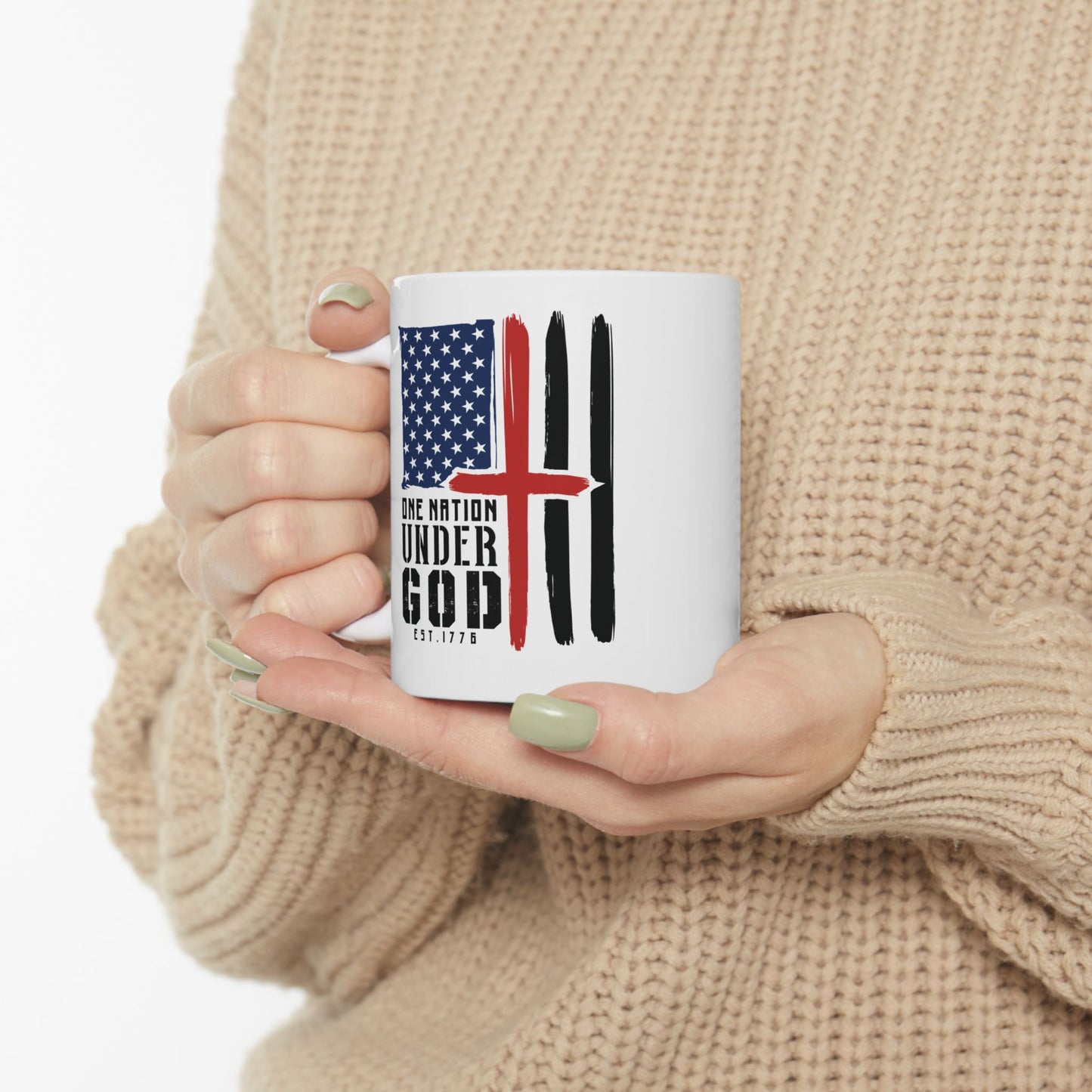 One Nation Under God Ceramic Mug, (11oz)