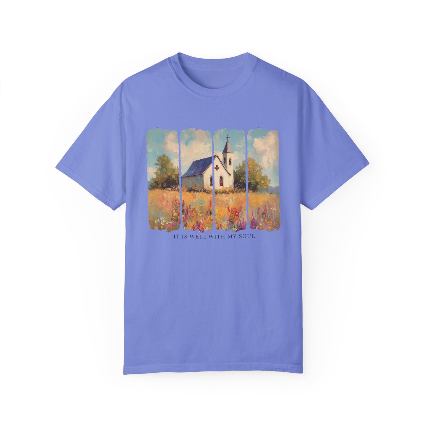 Inspirational Church T-Shirt, Garment-Dyed Tee, Faith Apparel, Gift for Spiritual People, Relaxed Fit, Summer Fashion