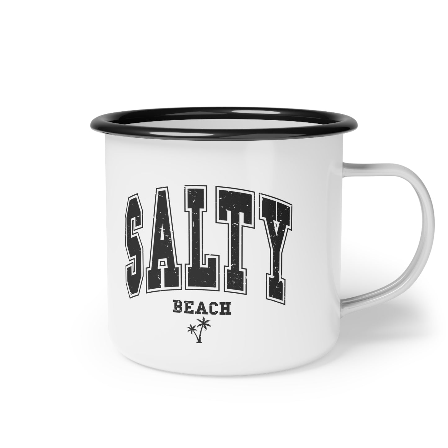 Salty Beach Enamel Camp Coffee Cup