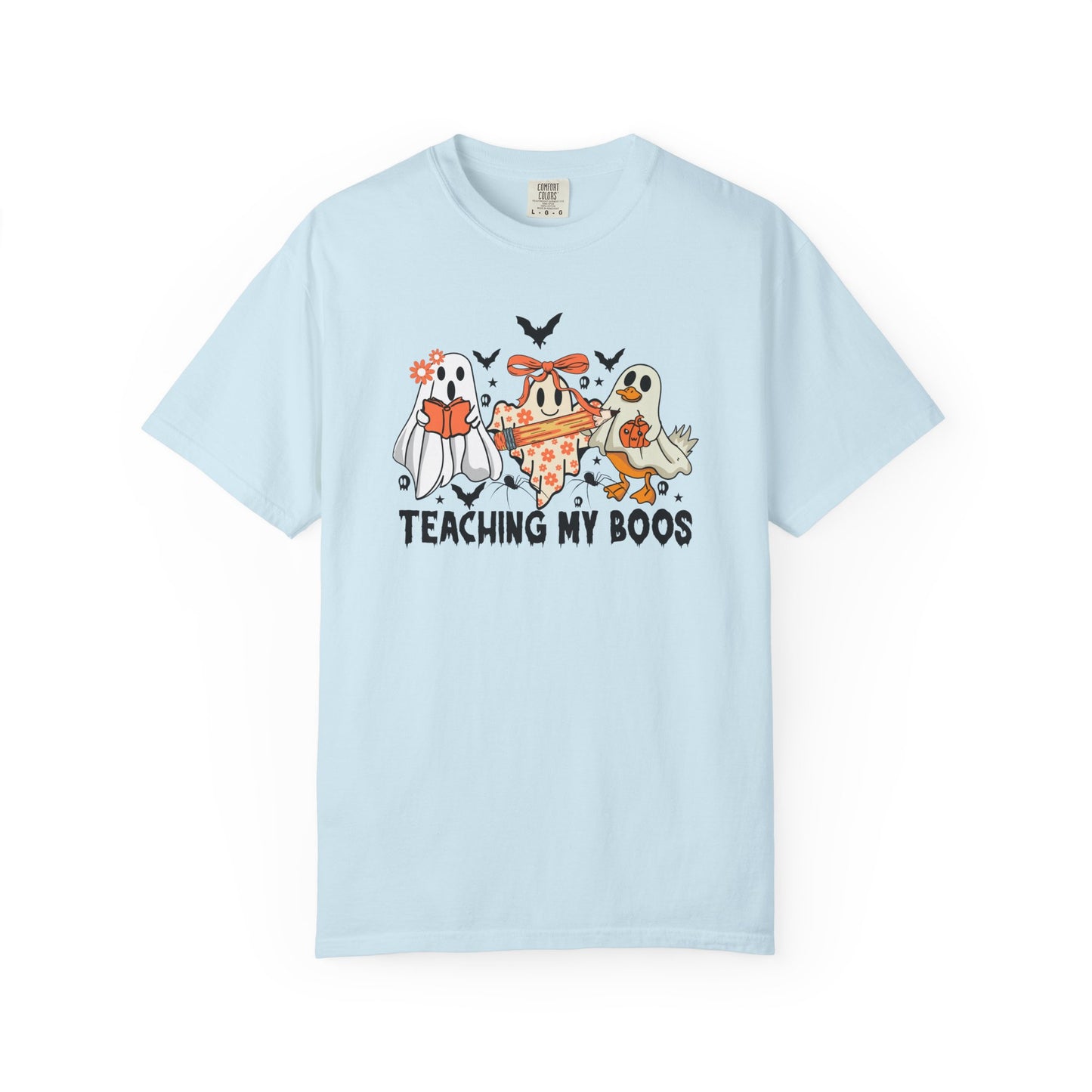 Ghostly Teaching T-Shirt, Halloween Gift, Spooky Tee, Fun Family Shirt, Unisex Cotton Top - Haunted Teacher Apparel