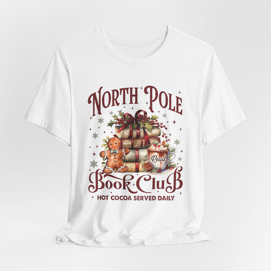 Christmas Bella Canvas Tee/North Pole T-Shirt/Reading t-shirt/Christmas Reading Tee/Book Club T-Shirt