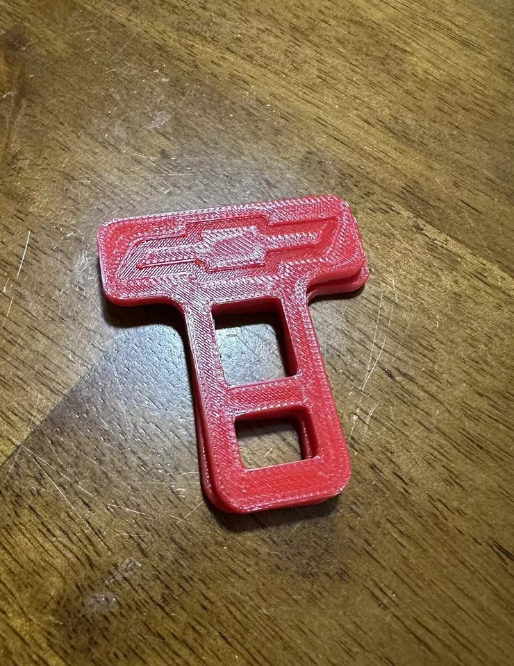 2 Universal Car Seat Belt Buckle Clip Chevy Design /keychain Chevy