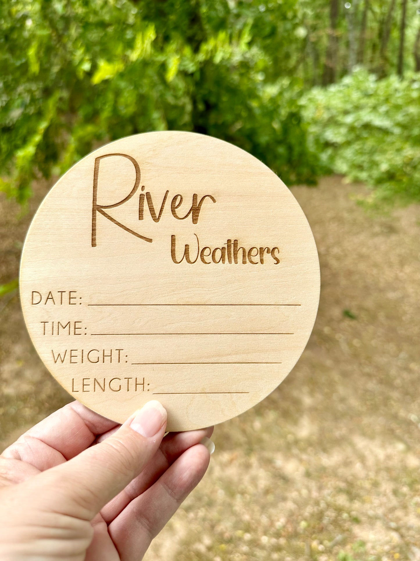 Baby name sign announcement/Baby stats sign