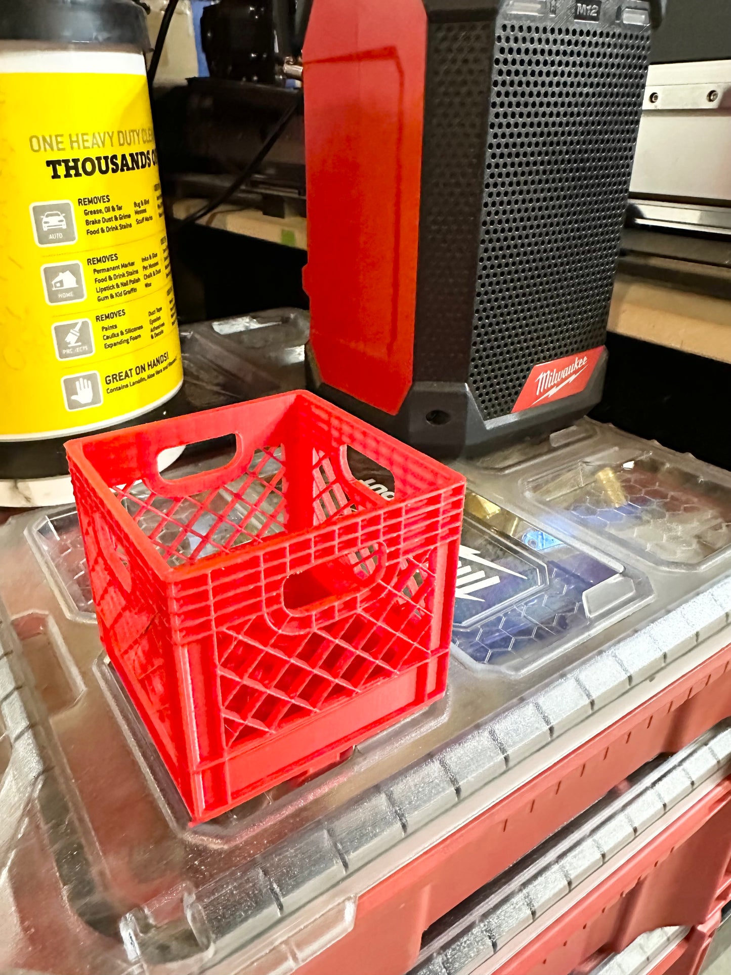 Milwaukee Packout small crate/Small Crate holder attaches to Milwaukee Packout