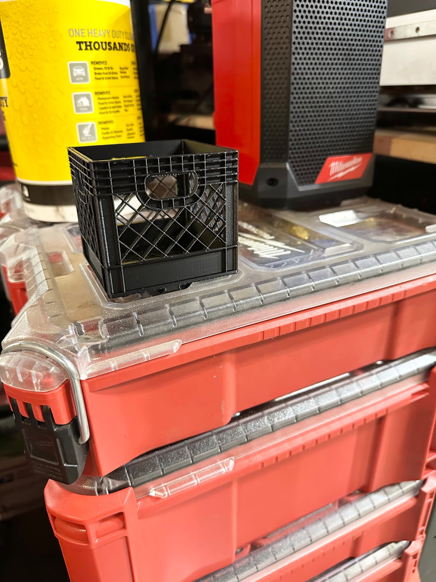 Milwaukee Packout small crate/Small Crate holder attaches to Milwaukee Packout