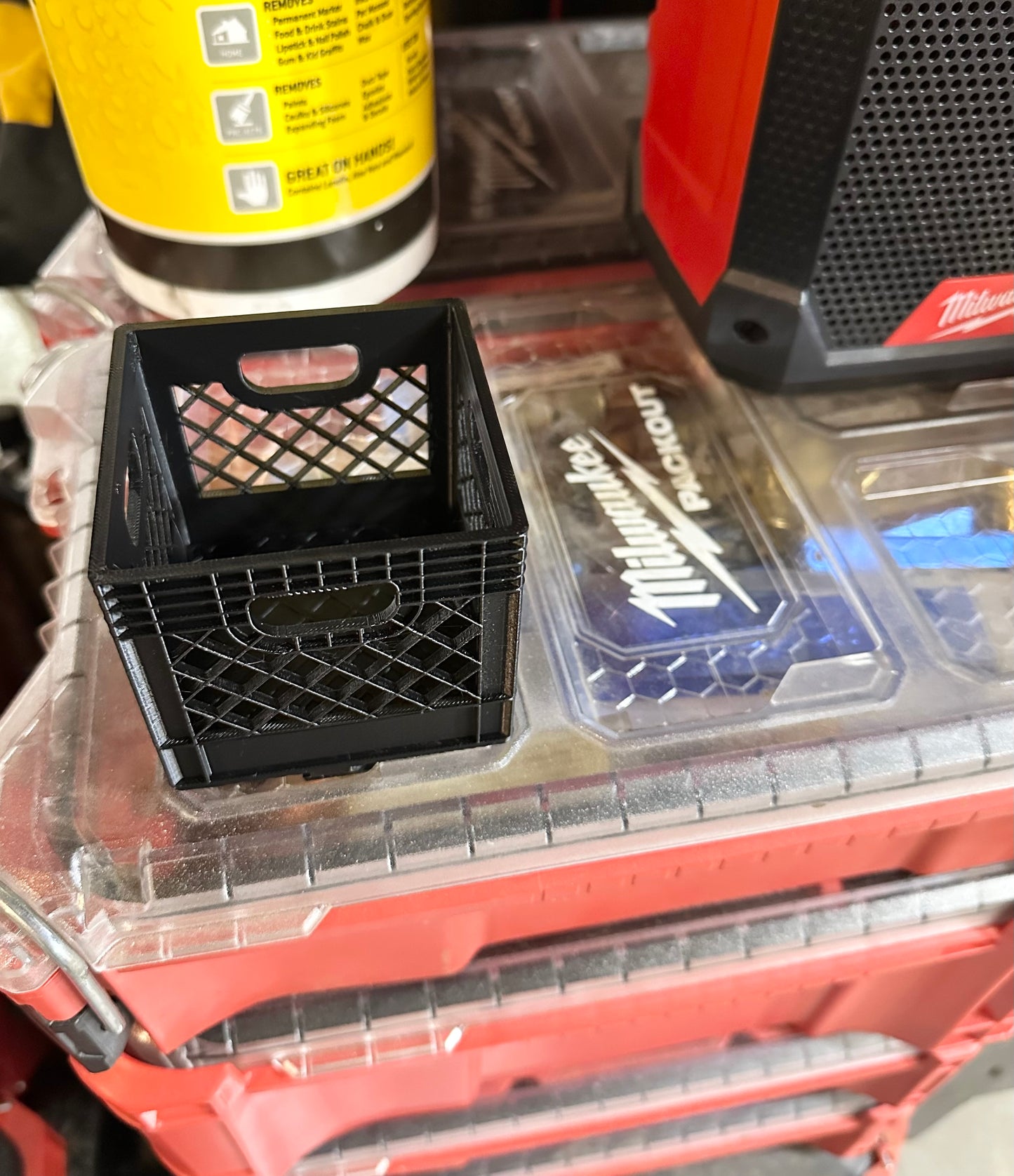 Milwaukee Packout small crate/Small Crate holder attaches to Milwaukee Packout