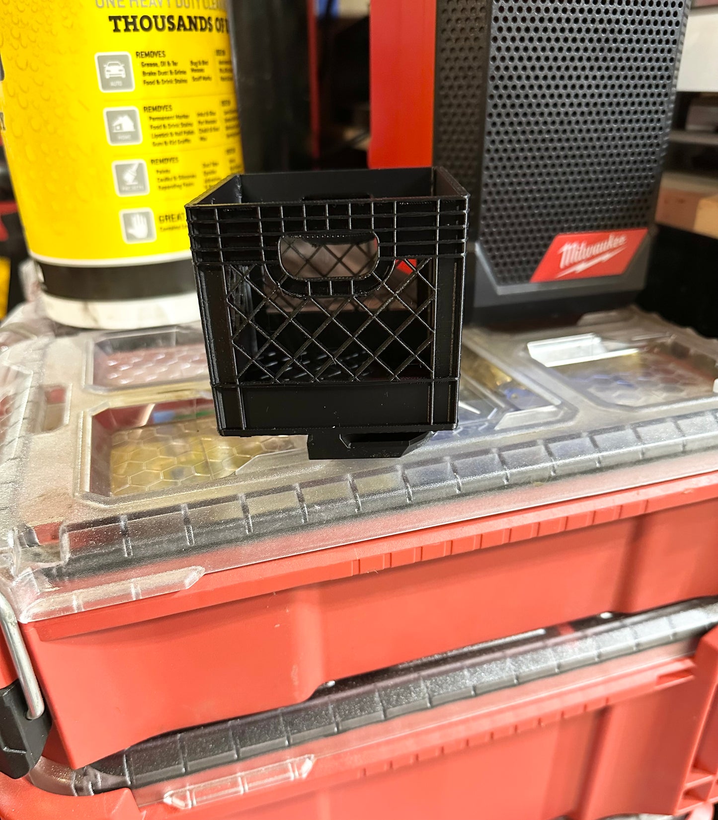 Milwaukee Packout small crate/Small Crate holder attaches to Milwaukee Packout