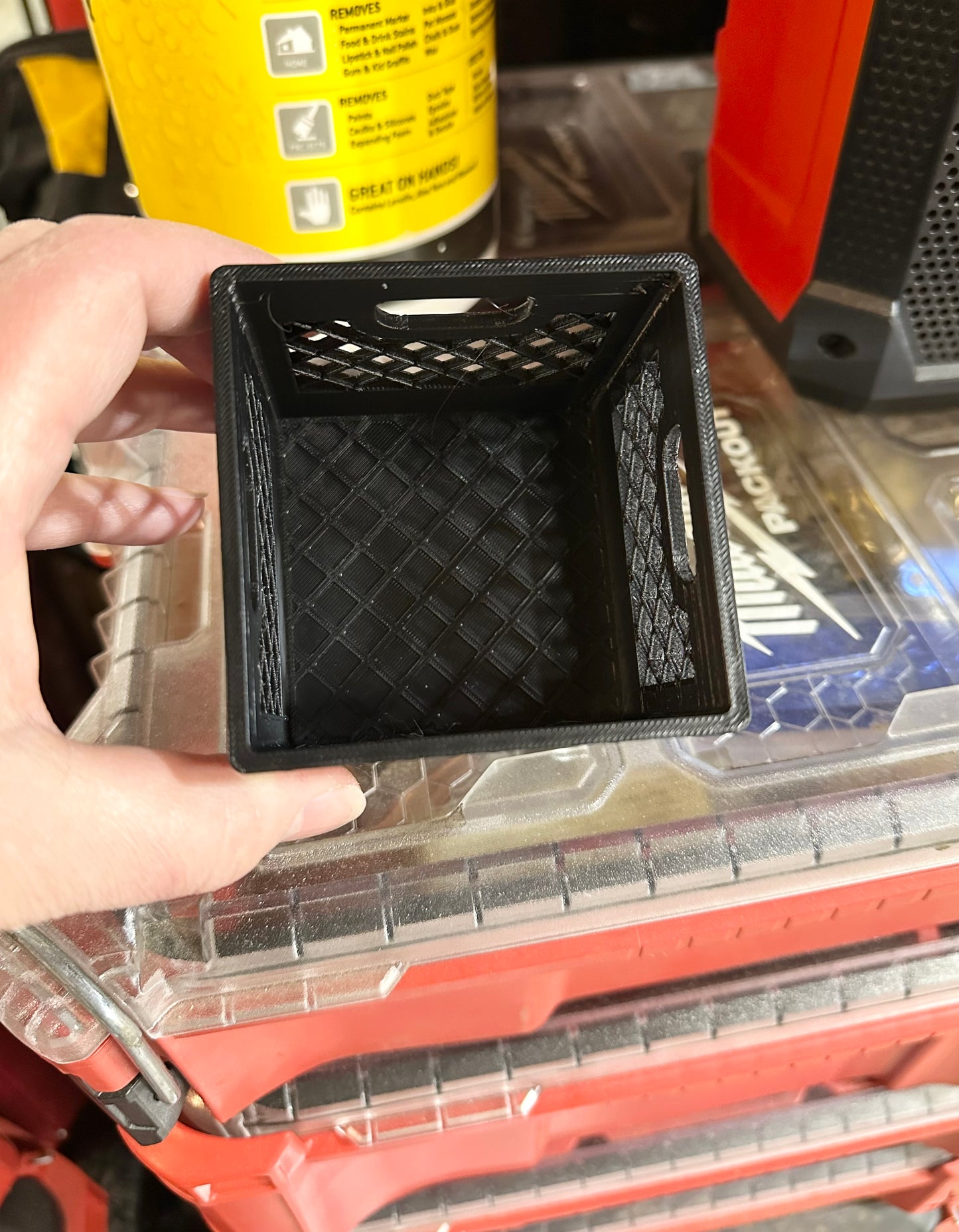 Milwaukee Packout small crate/Small Crate holder attaches to Milwaukee Packout