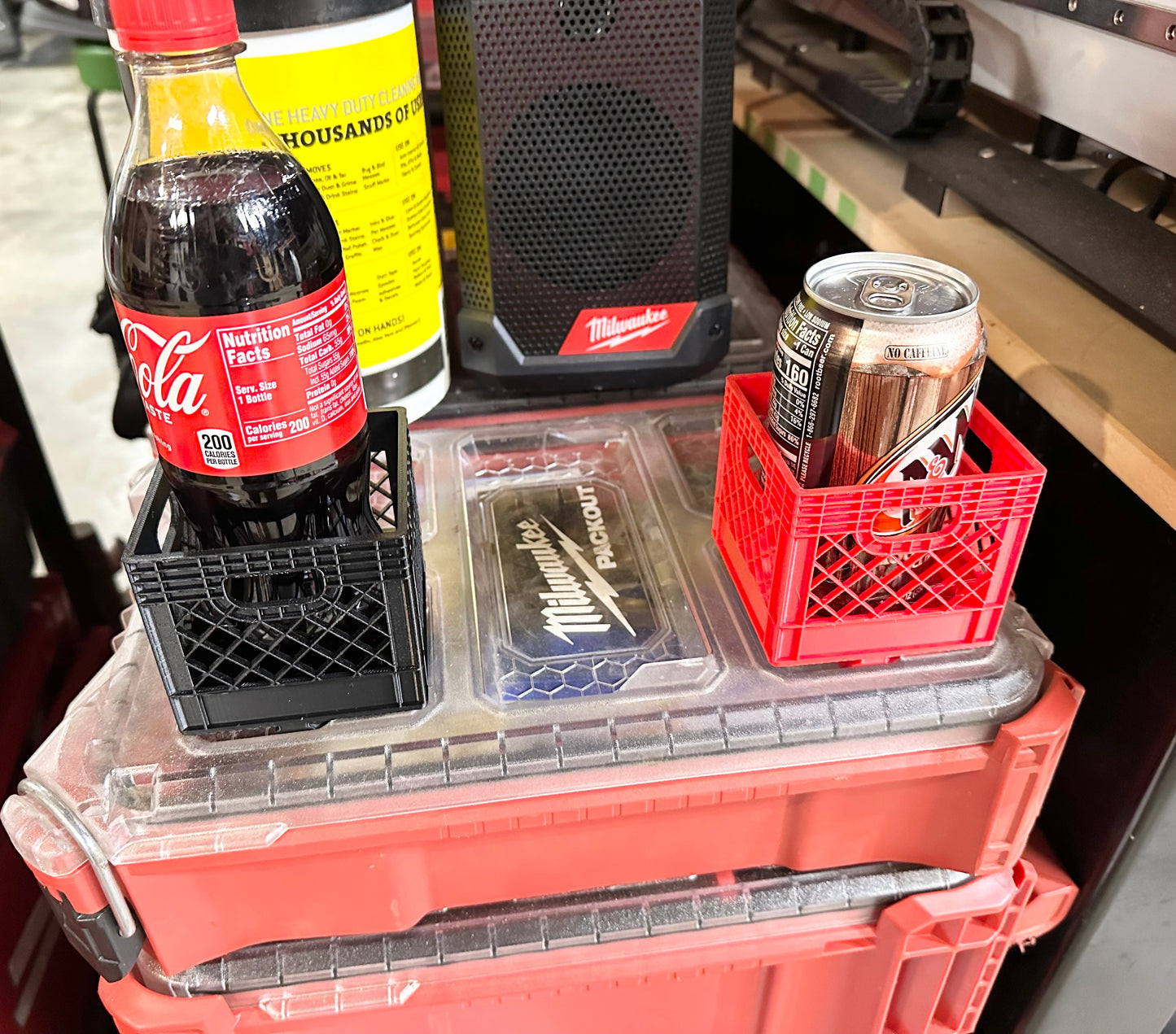 Milwaukee Packout small crate/Small Crate holder attaches to Milwaukee Packout