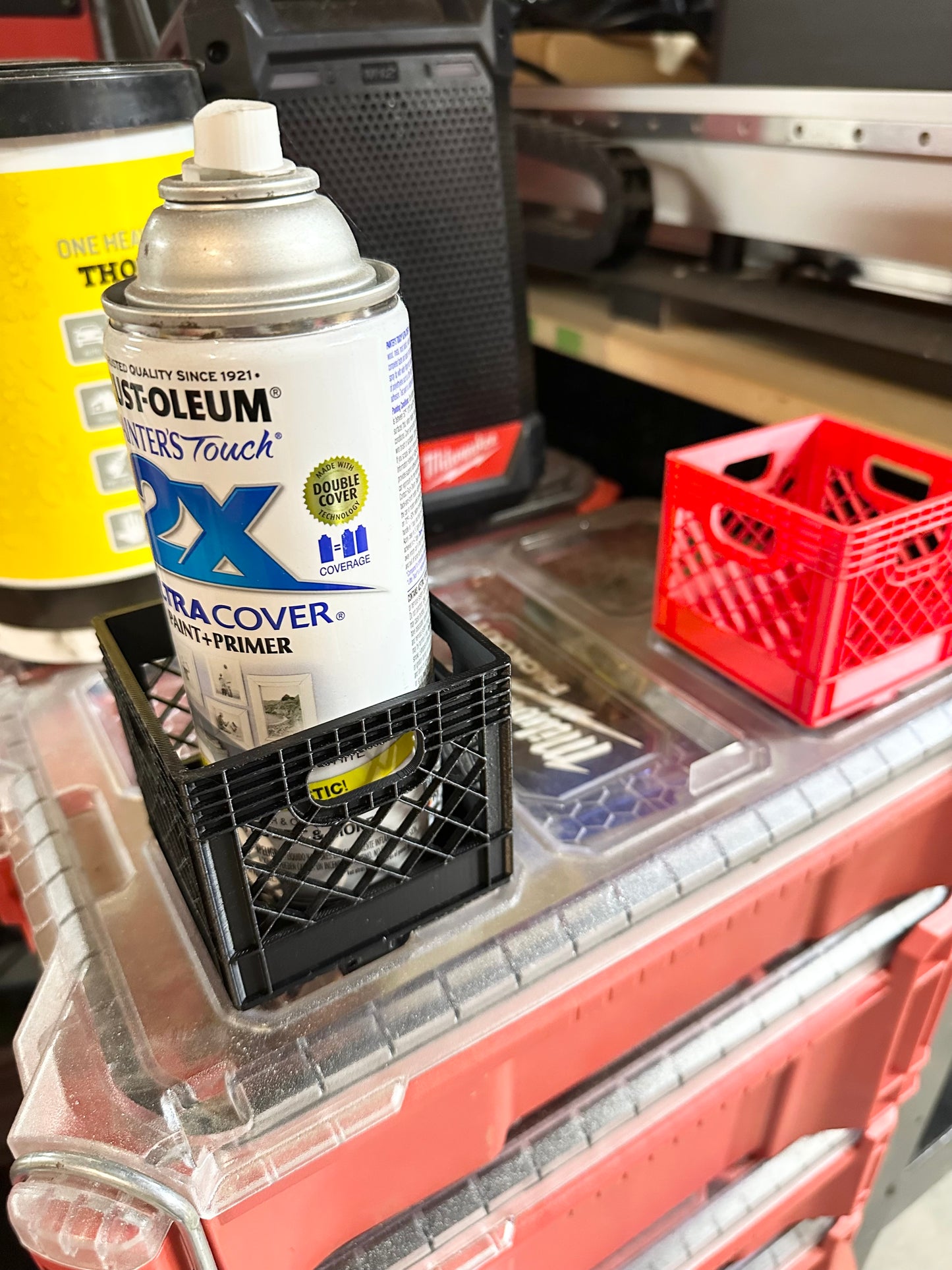 Milwaukee Packout small crate/Small Crate holder attaches to Milwaukee Packout