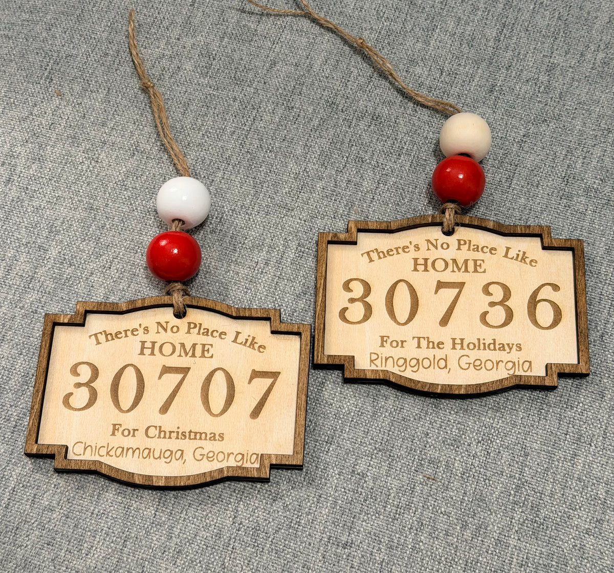Custom Christmas Ornament, Zip Code City State, Engraved Christmas Ornament (1, for Christmas)