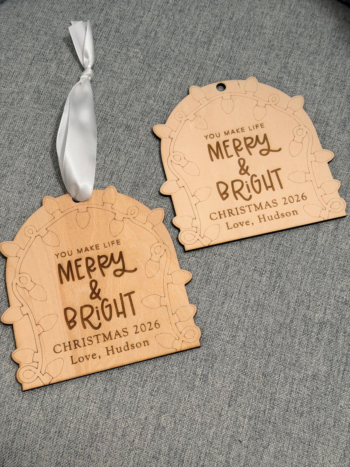 Custom Fingerprint Ornament, Christmas Ornament, Family Christmas Ornament