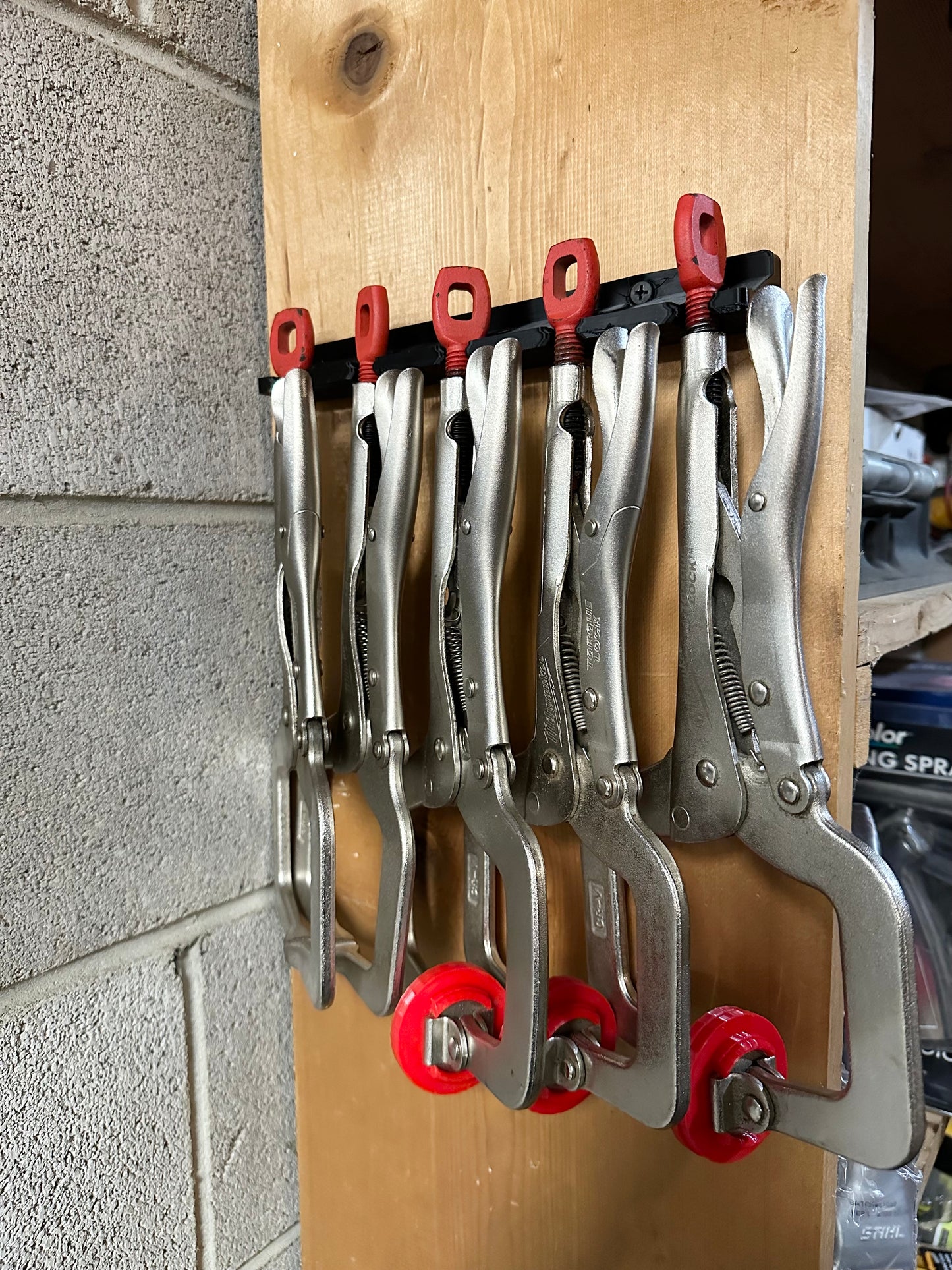 Five Slot Air Tool Holder/ Wall Mount 3D Printed