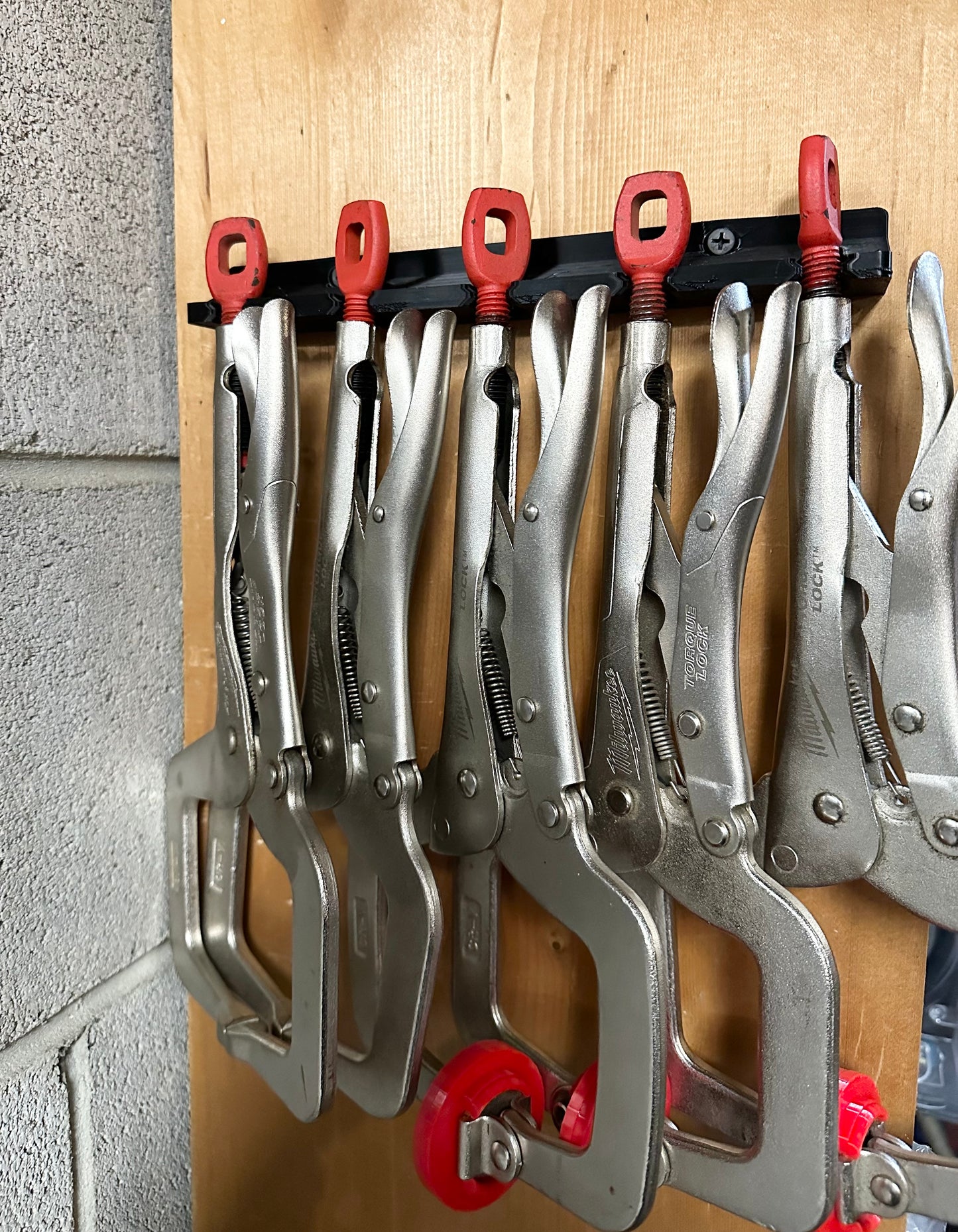 Five Slot Air Tool Holder/ Wall Mount 3D Printed