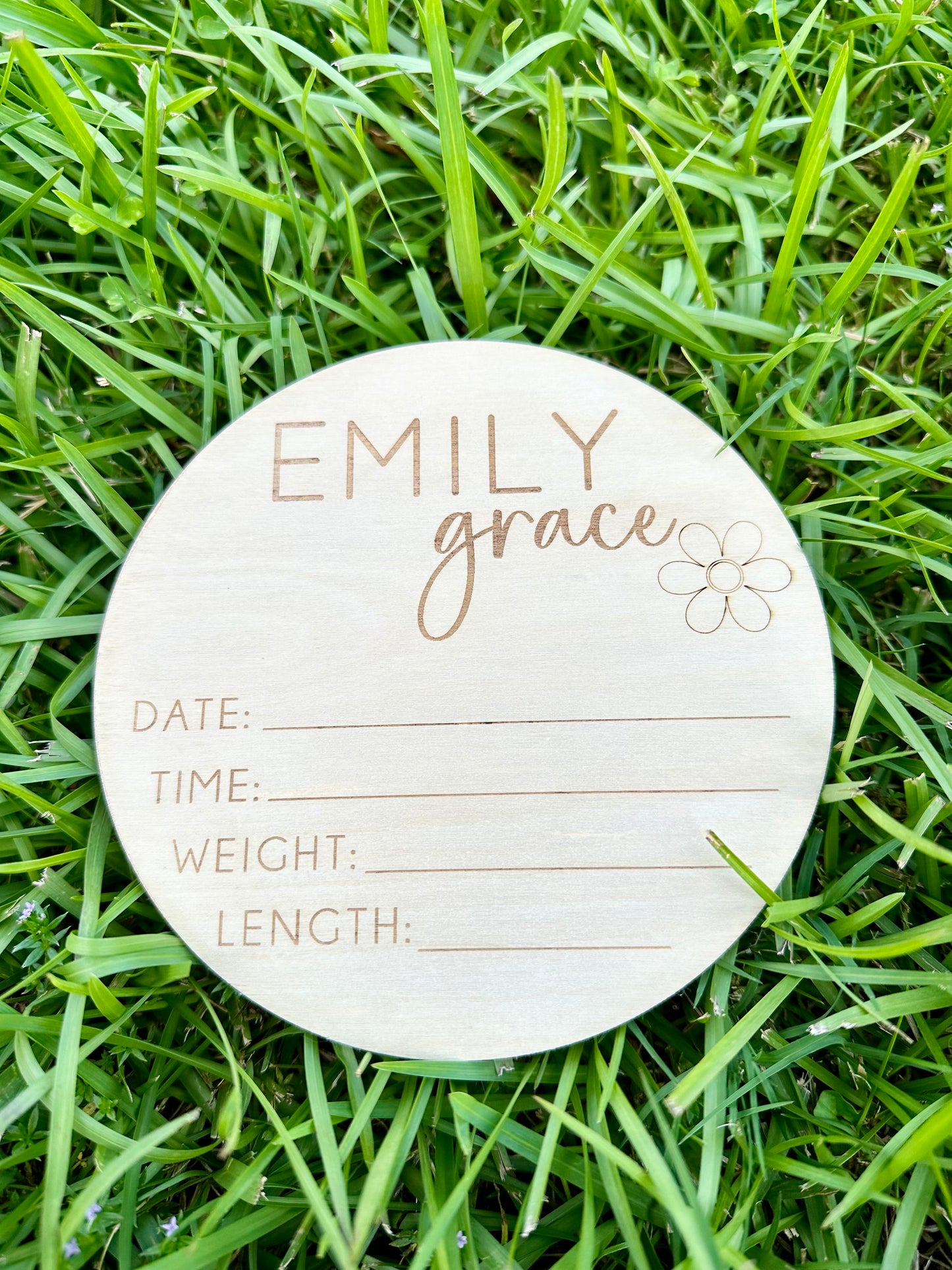 Baby name sign announcement/Baby stats sign