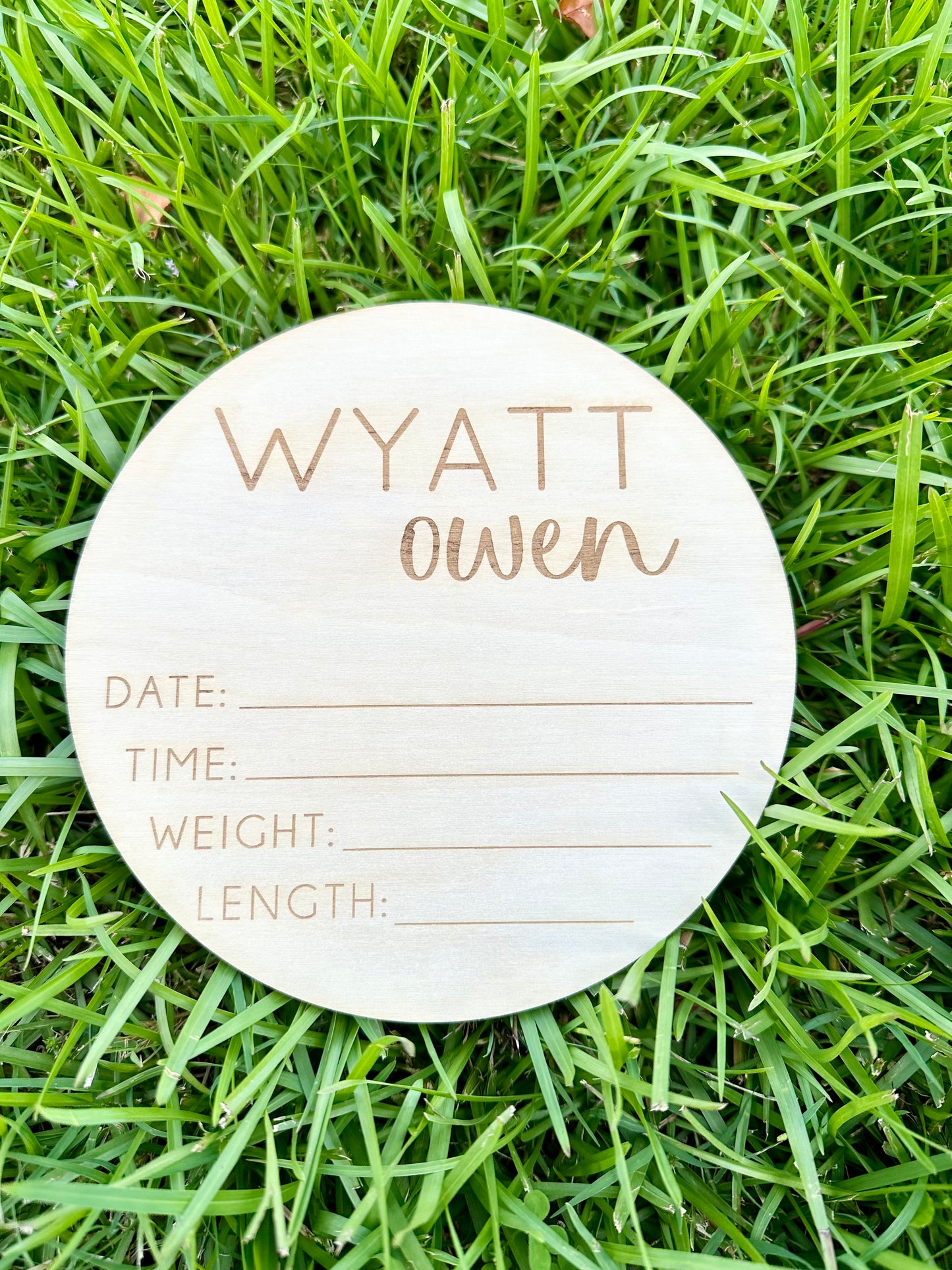 Baby name sign announcement/Baby stats sign