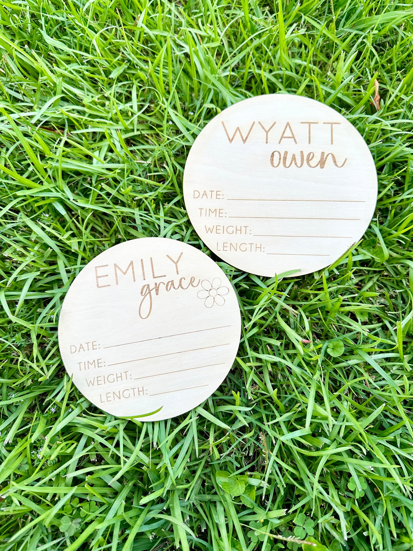 Baby name sign announcement/Baby stats sign