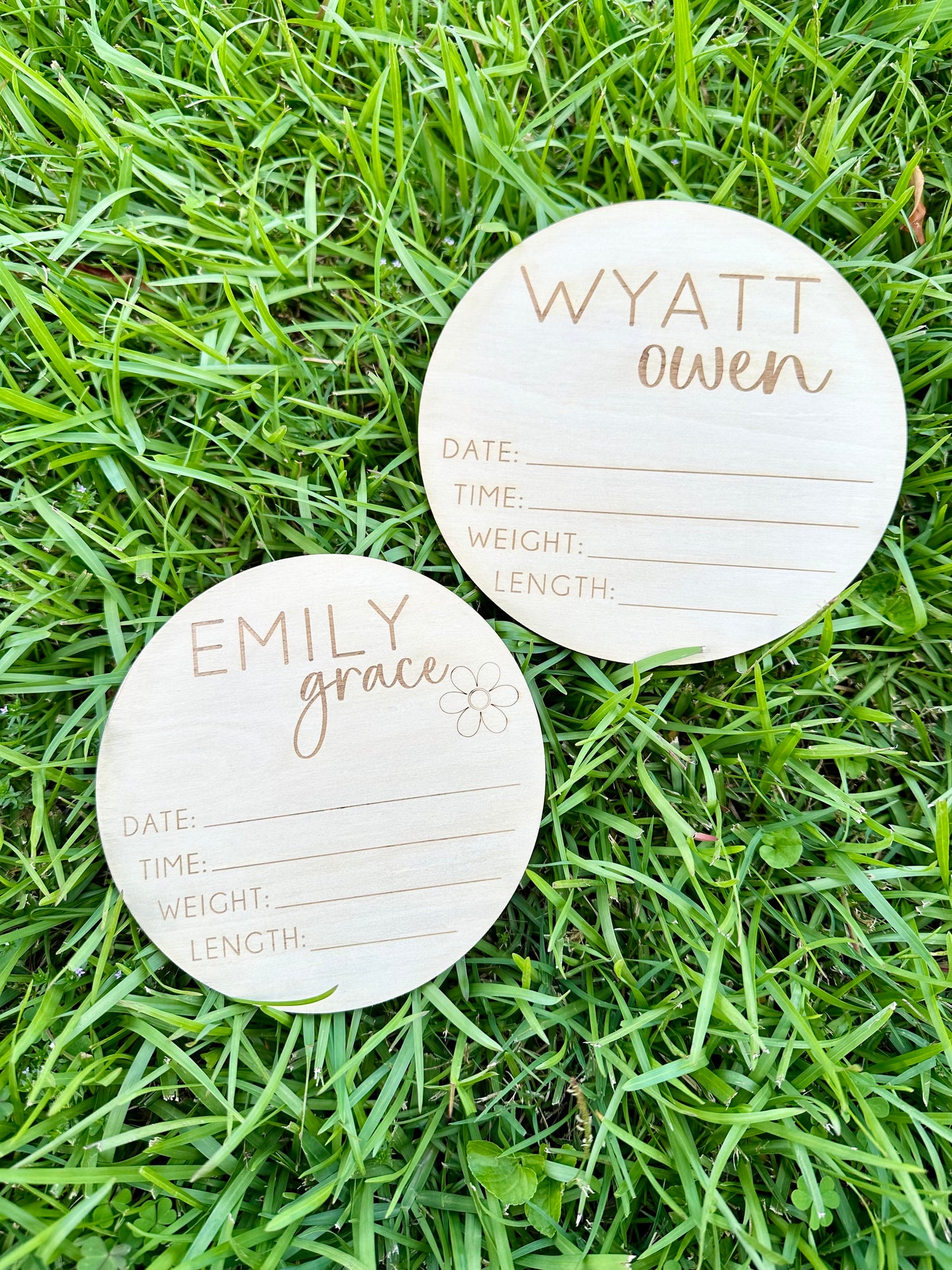 Baby name sign announcement/Baby stats sign